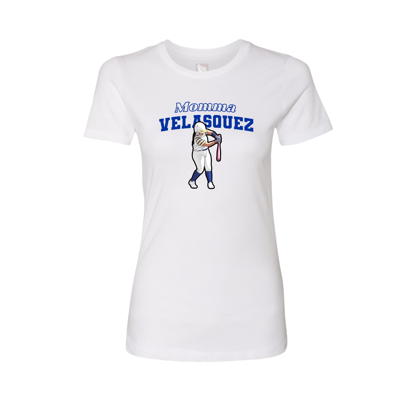 Womens Tee — Mothers Day Block in White