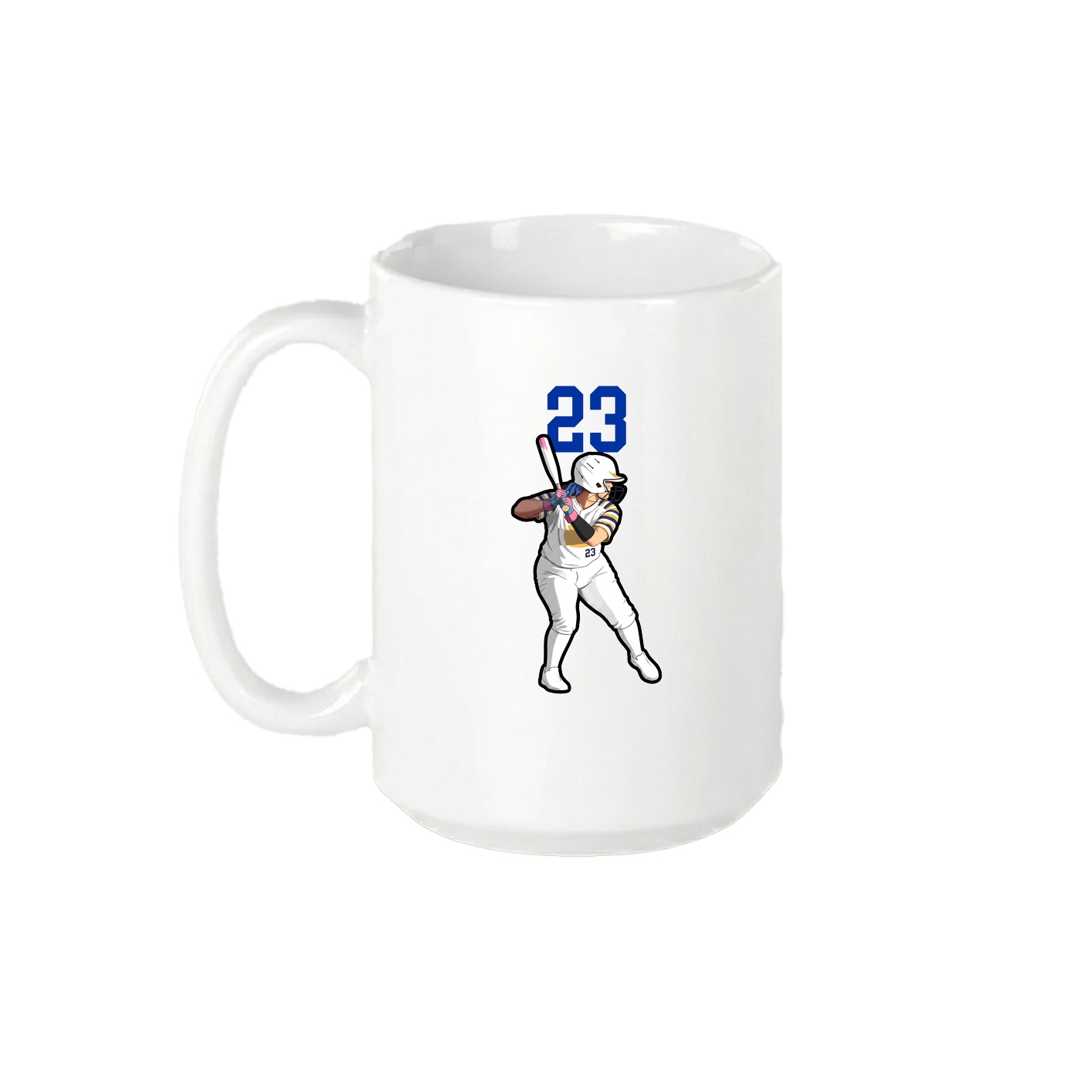15oz Coffee Mug — Number Top in White