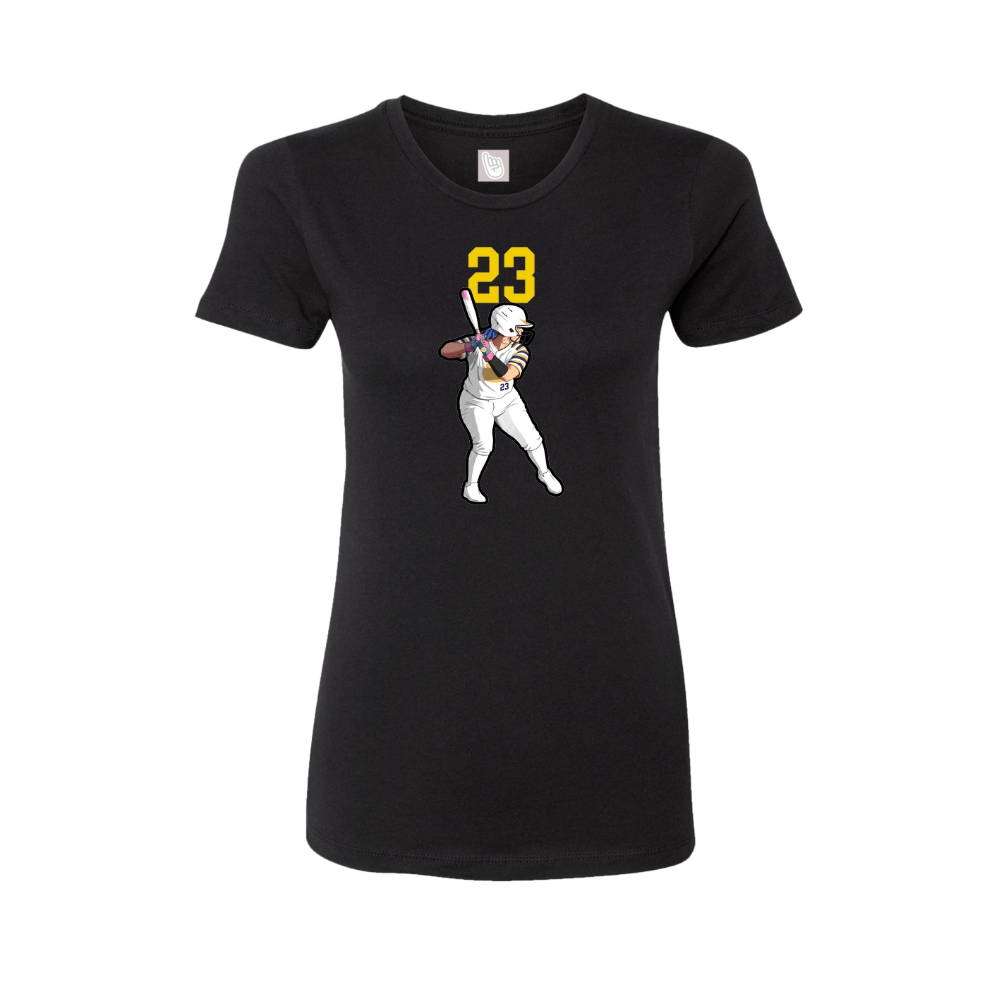 Womens Tee — Number Top in Black