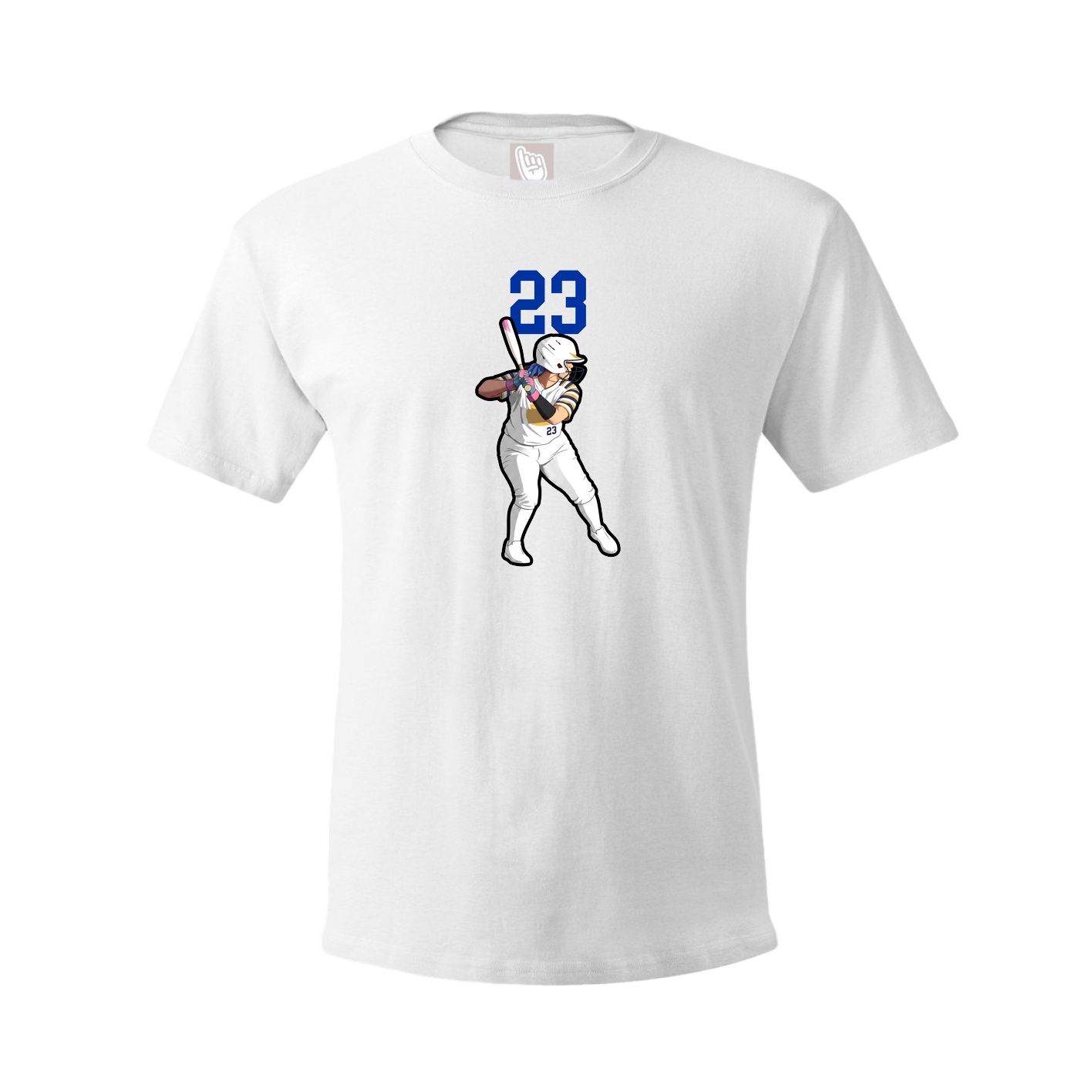 Youth Tee — Number Top in White
