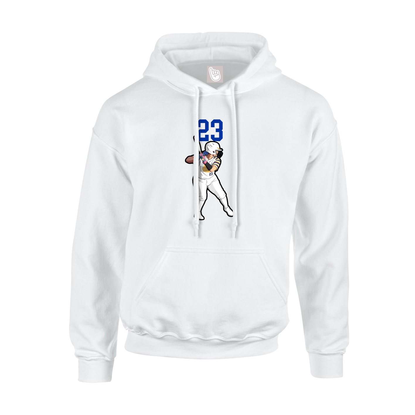 Hoodie — Number Top in White