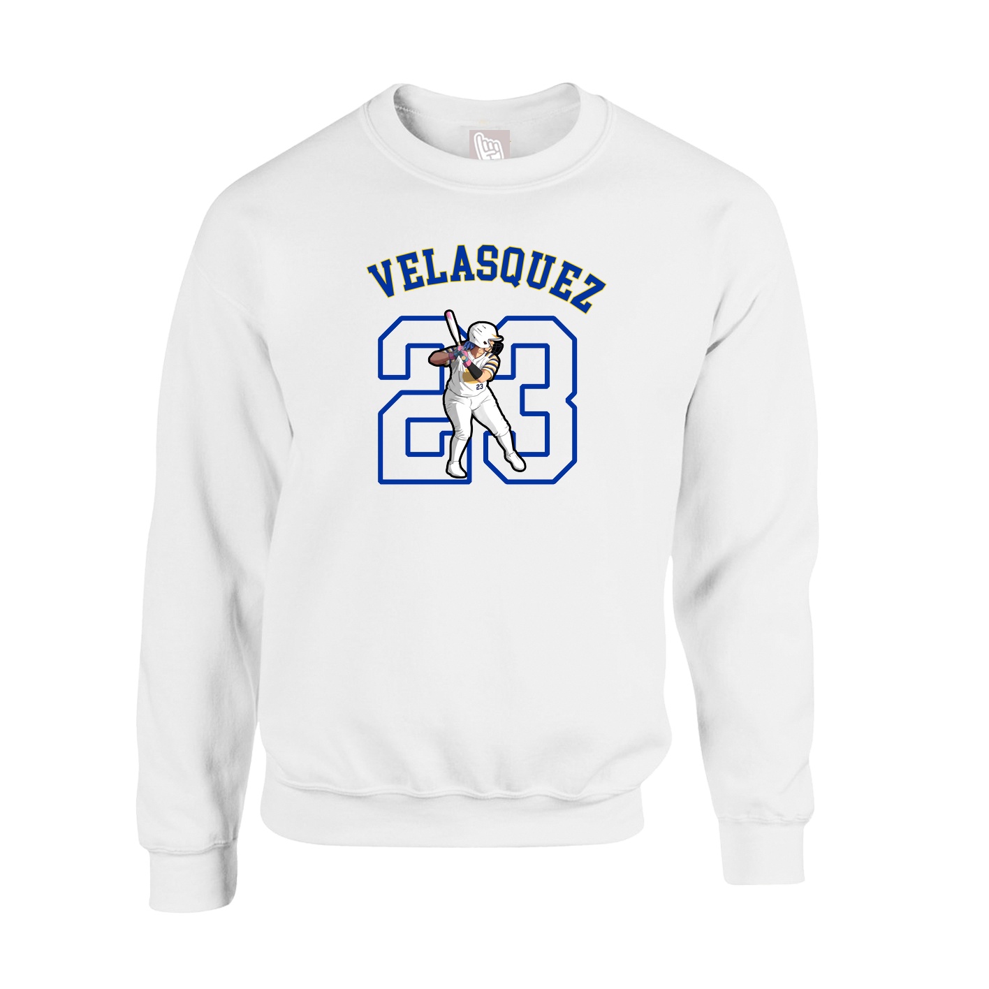 Fleece Crew — Shirsey Arch in White