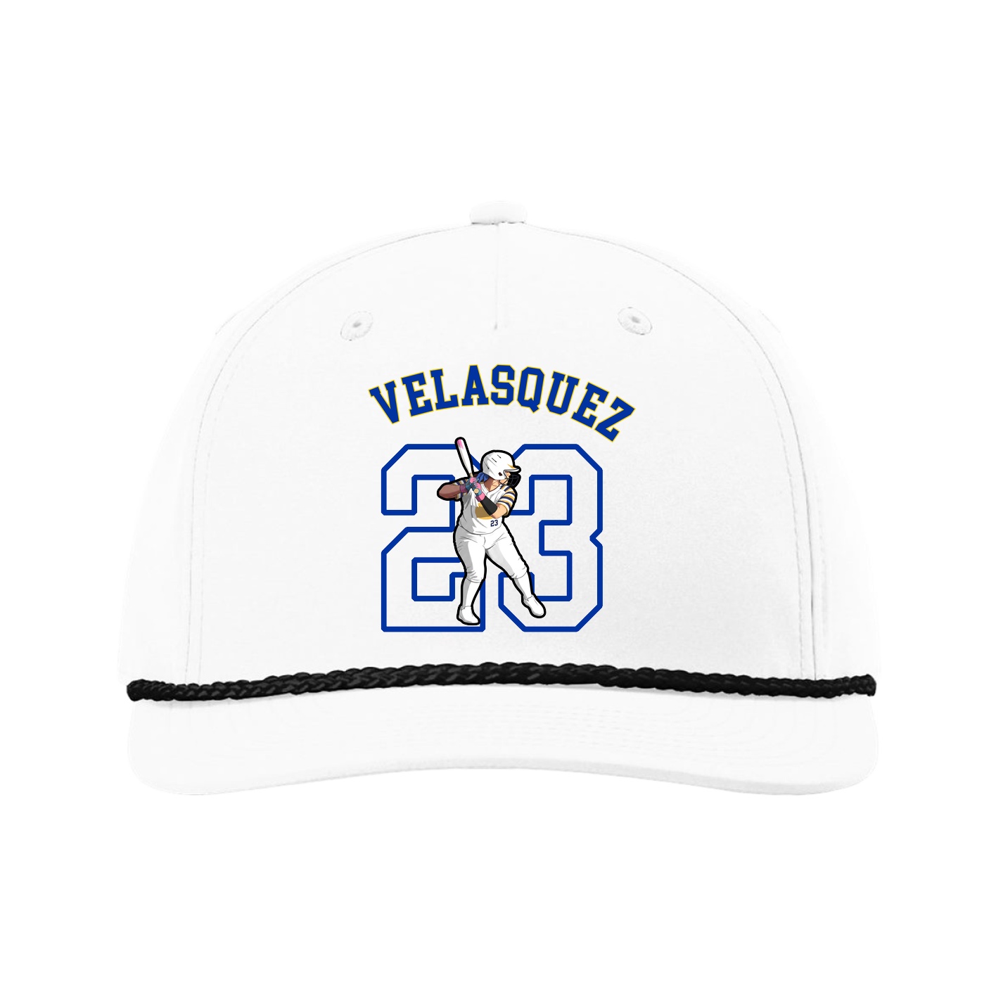 Five-Panel Classic Rope Cap — Shirsey Arch in White
