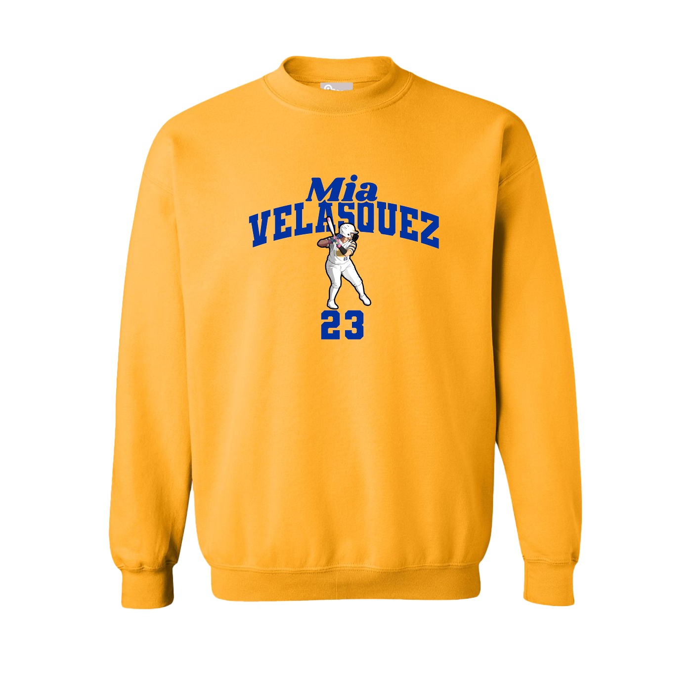 Fleece Crew — Signature Arch in Gold