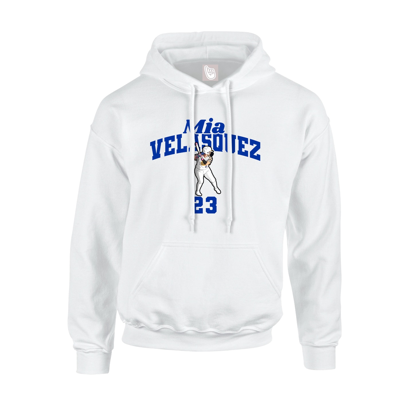 Youth Hoodie — Signature Arch in White