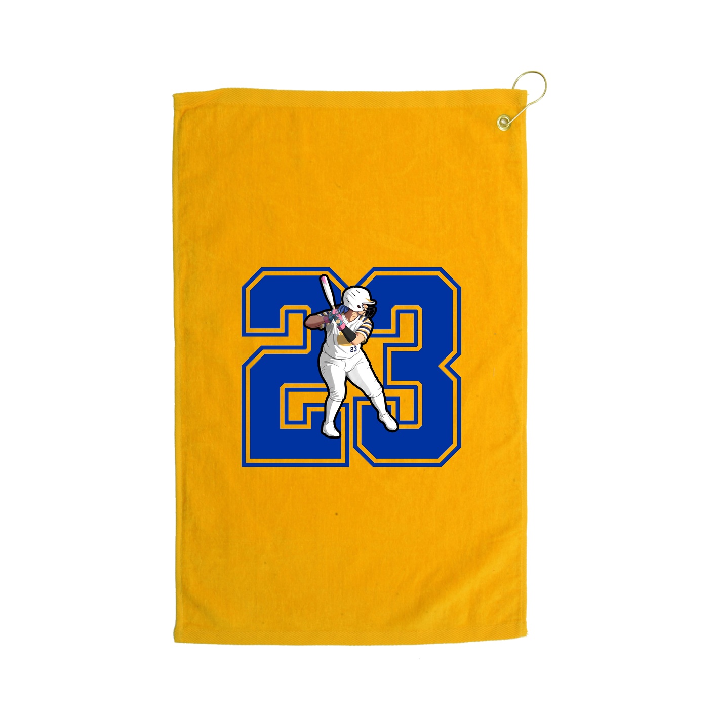 Golf Towel — Number in Gold