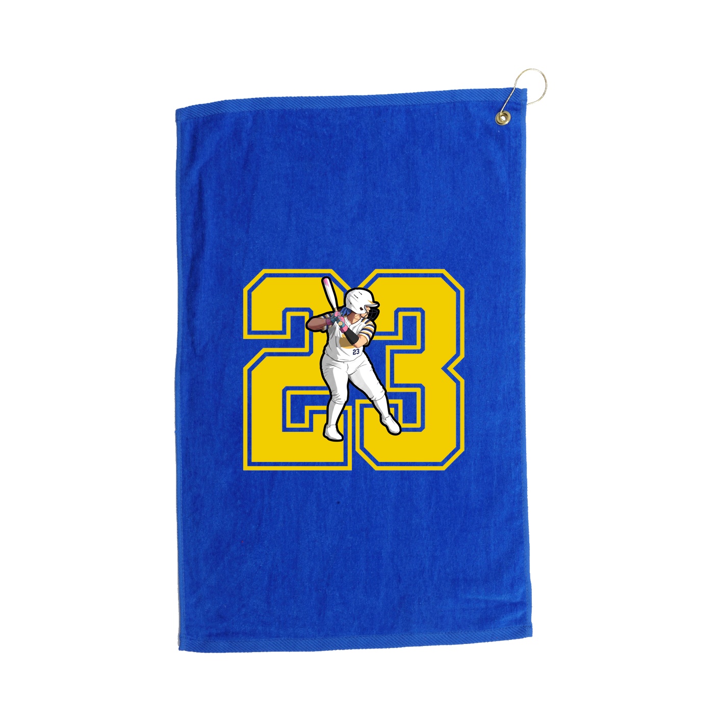 Golf Towel — Number in Royal