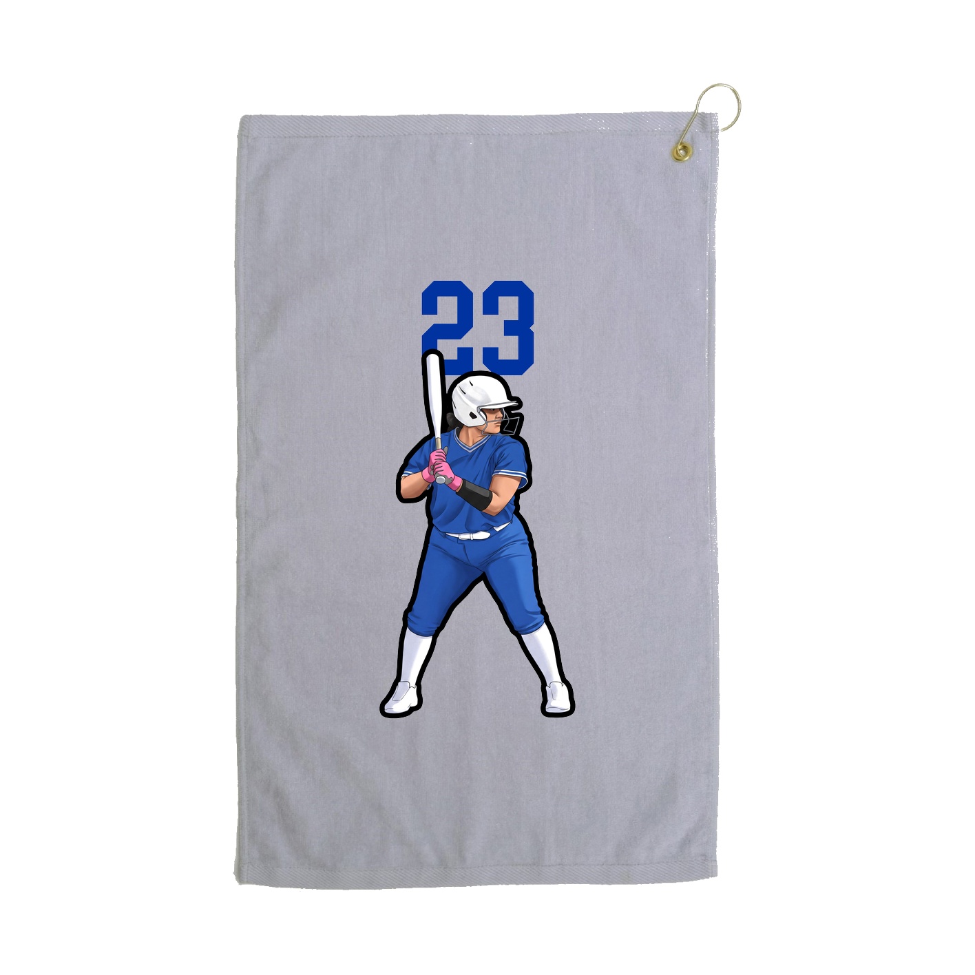 Golf Towel — Number Top in Grey