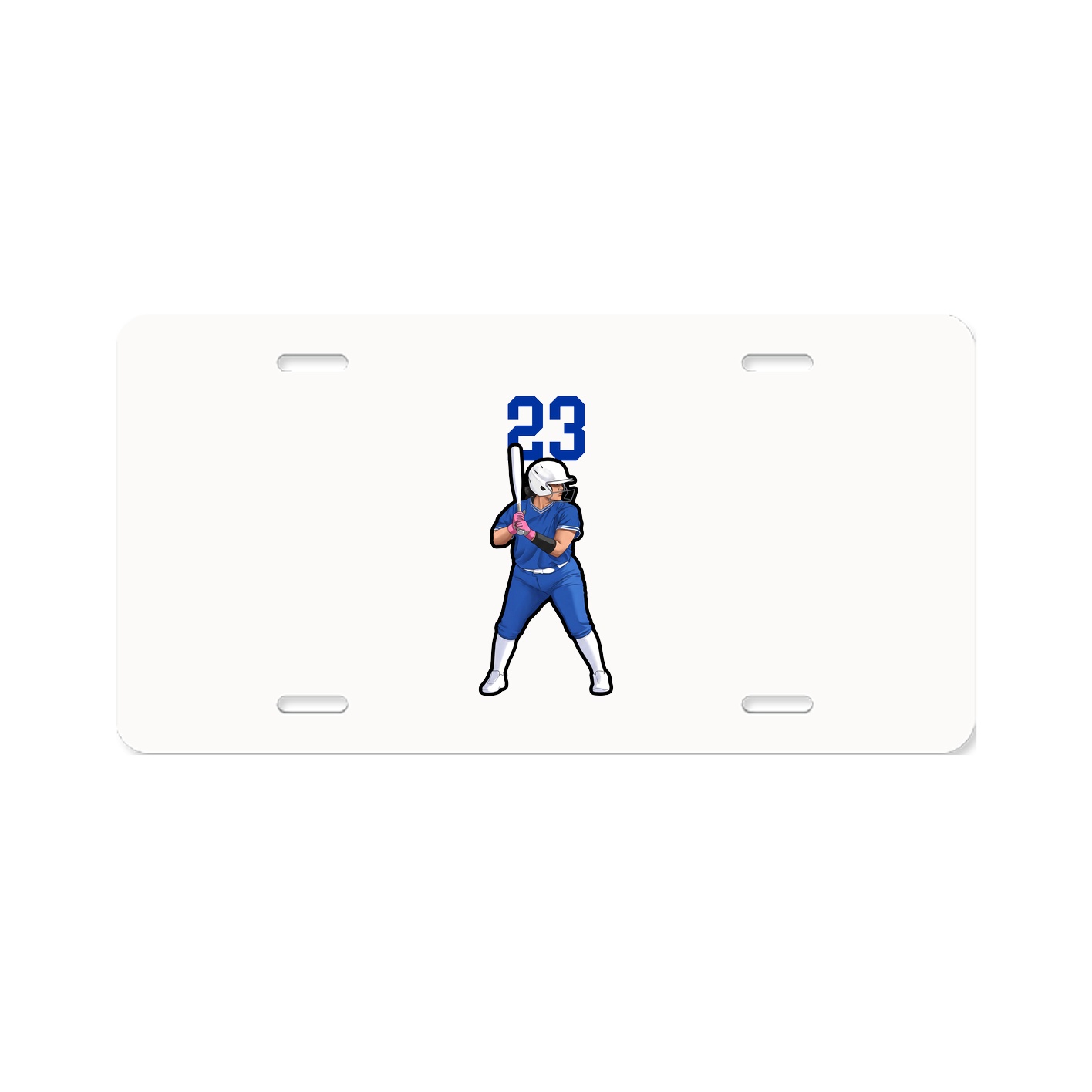 License Plate — Number Top in Classic