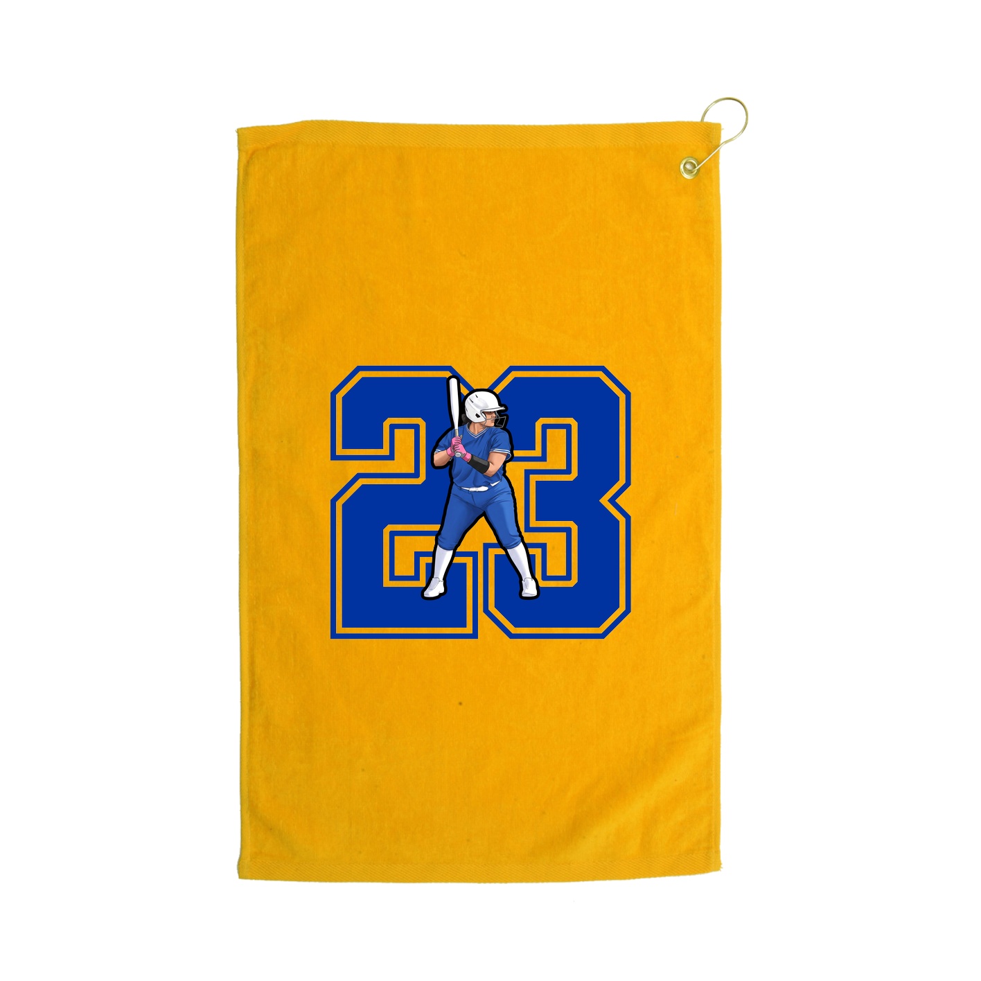 Golf Towel — Number in Gold