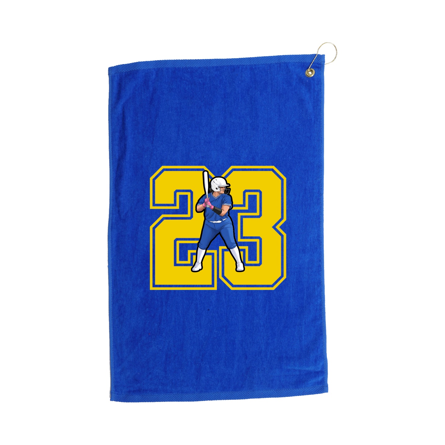 Golf Towel — Number in Royal