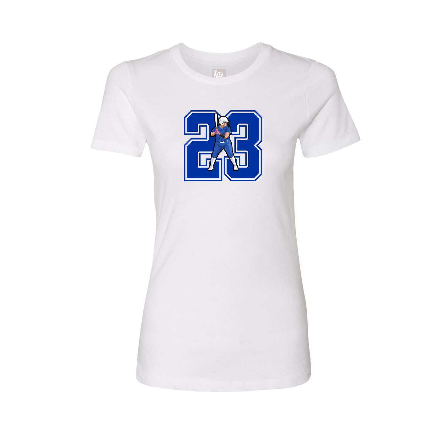 Womens Tee — Number in White