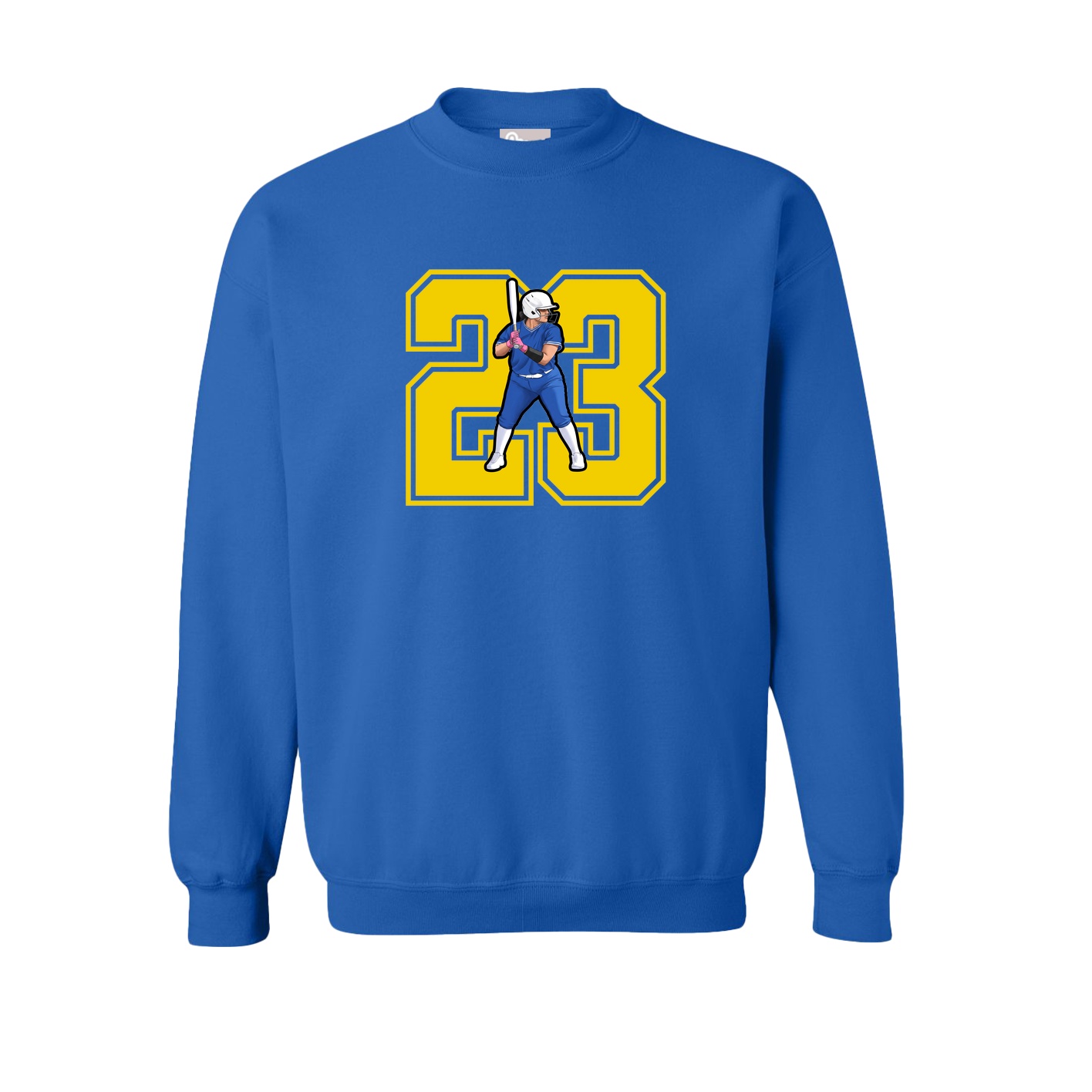 Fleece Crew — Number in Royal