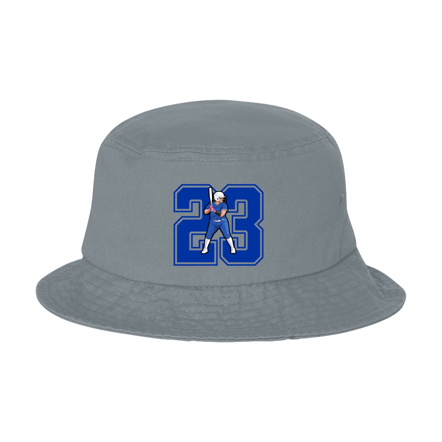 Bucket Cap — Number in Grey