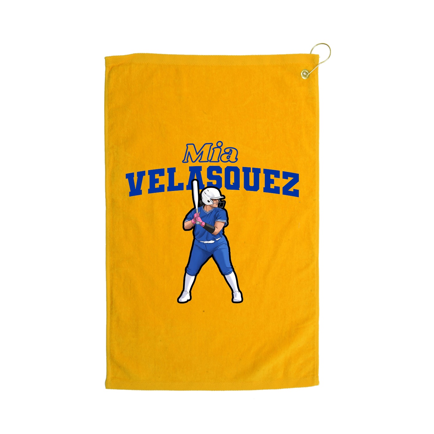 Golf Towel — Name Arch in Gold