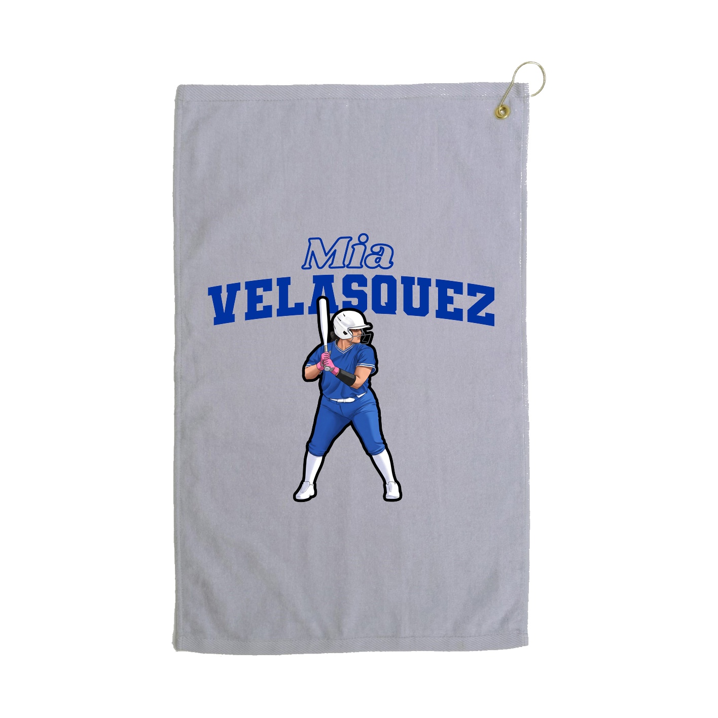 Golf Towel — Name Arch in Grey