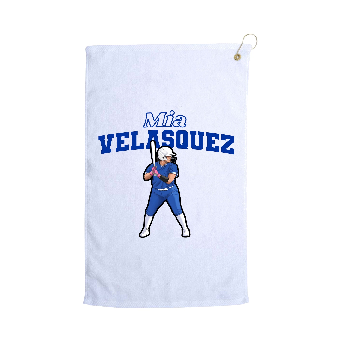 Golf Towel — Name Arch in White