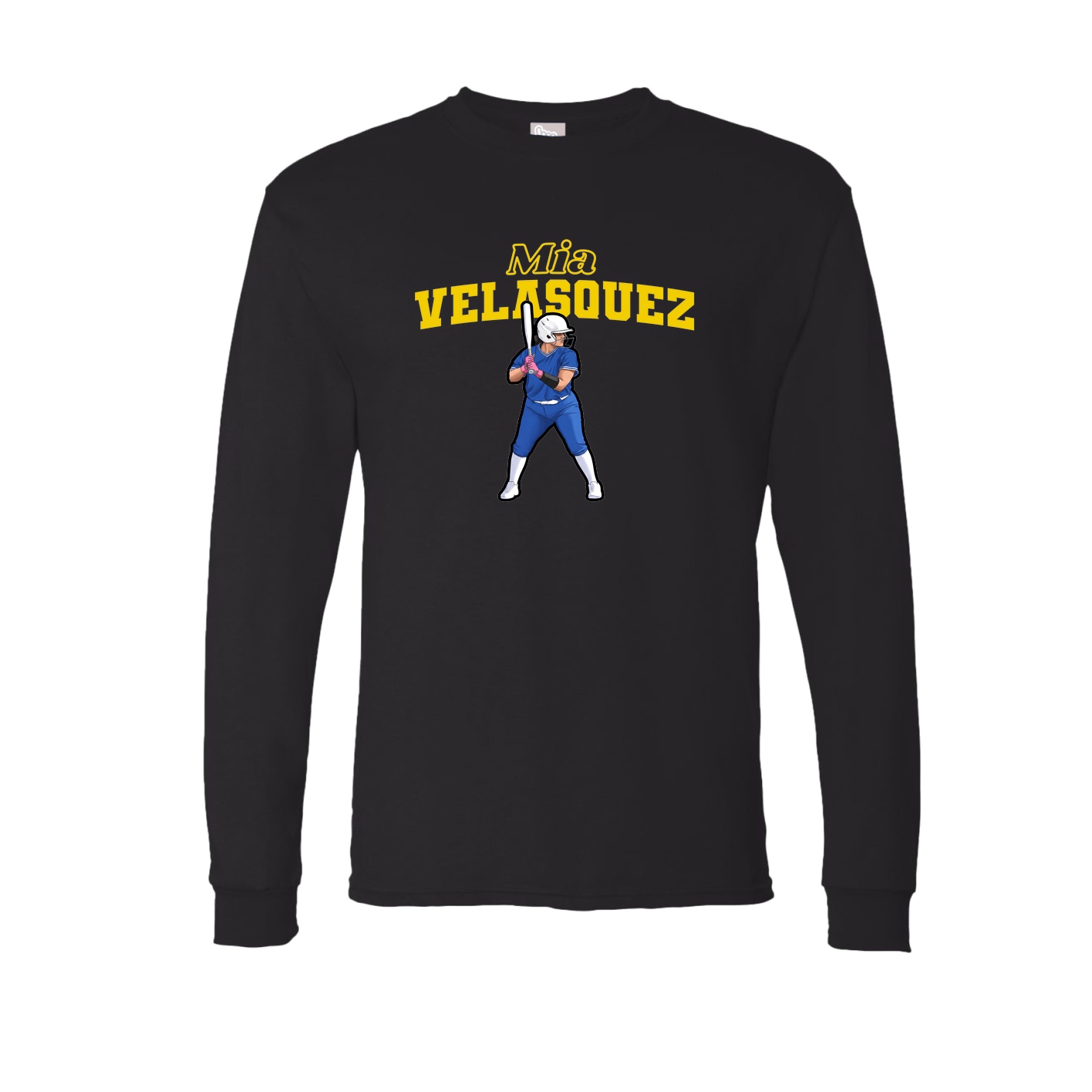 Long Sleeve Tee — Name Arch in Black