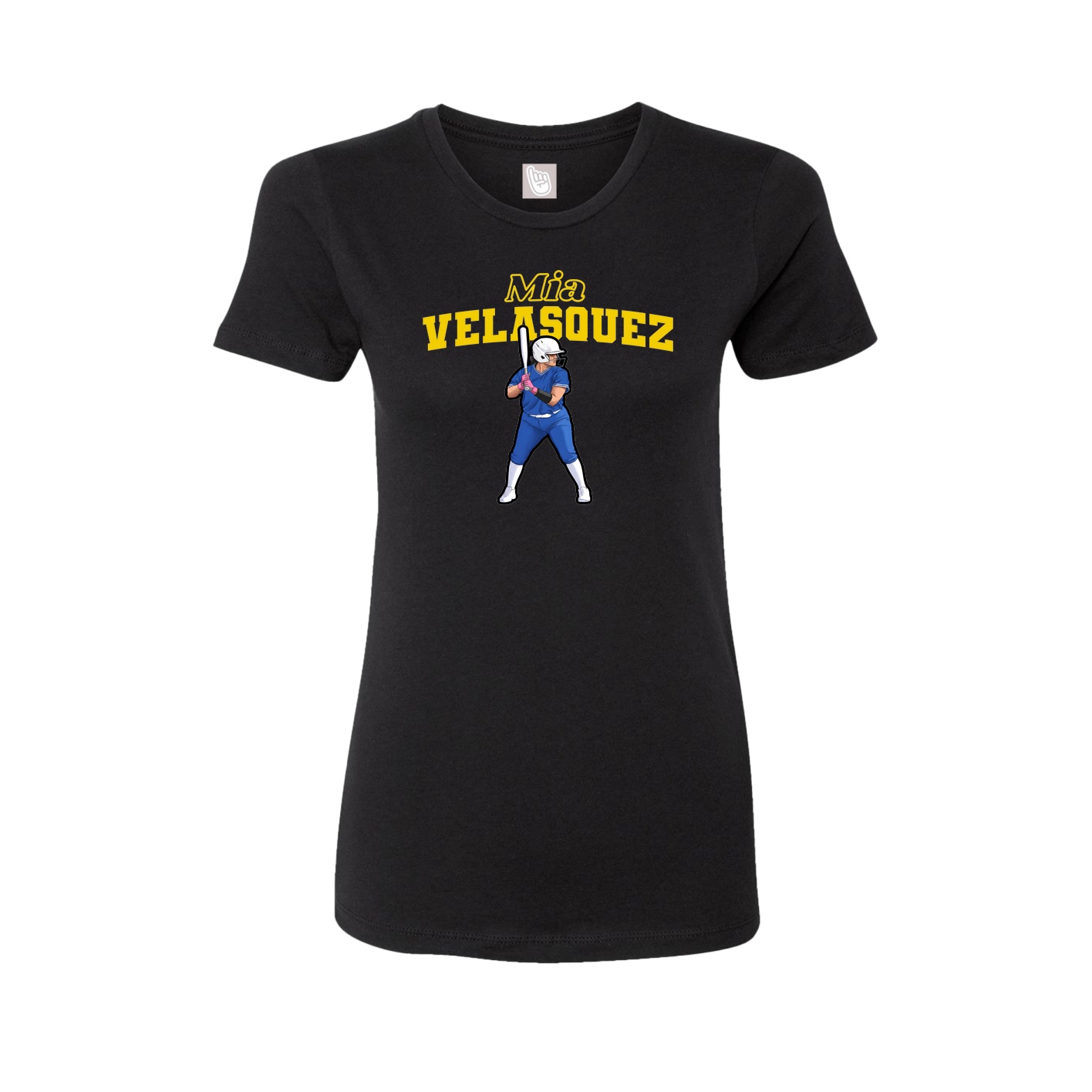 Womens Tee — Name Arch in Black