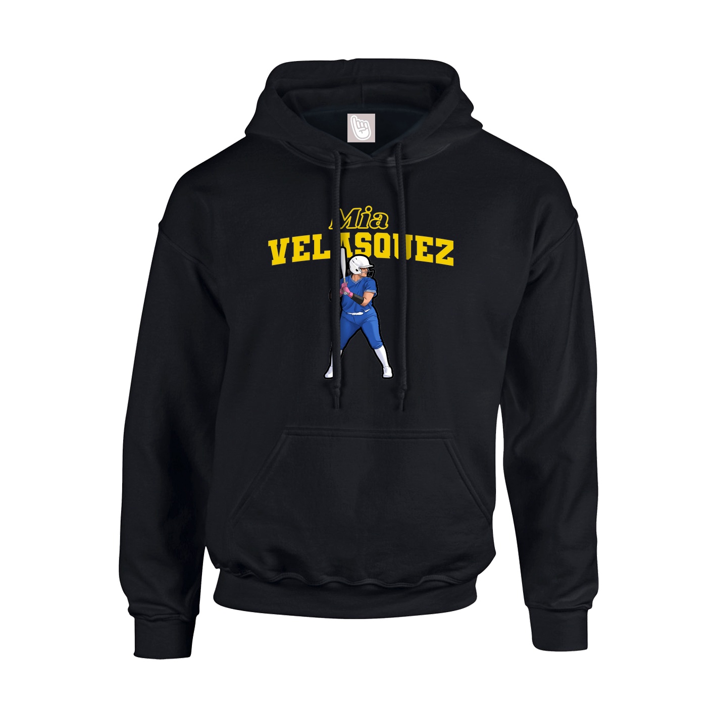 Youth Hoodie — Name Arch in Black