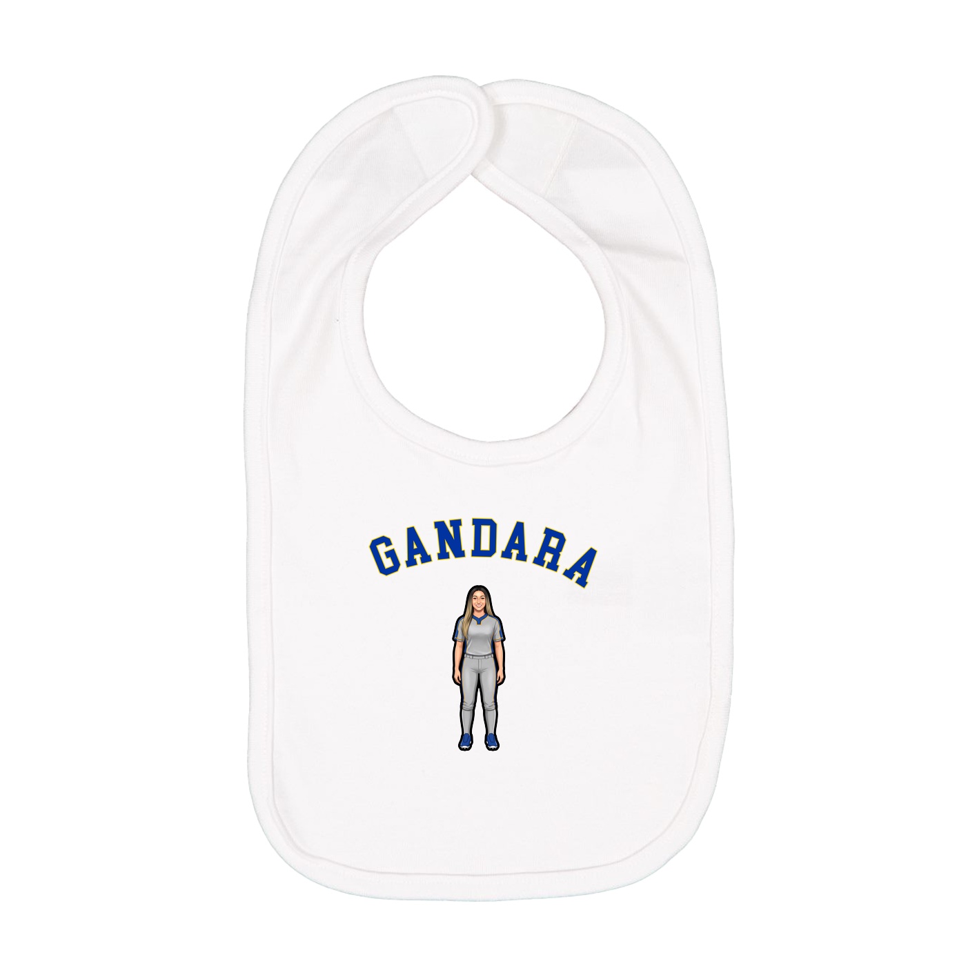 Infant Bib — Shirsey Arch in White