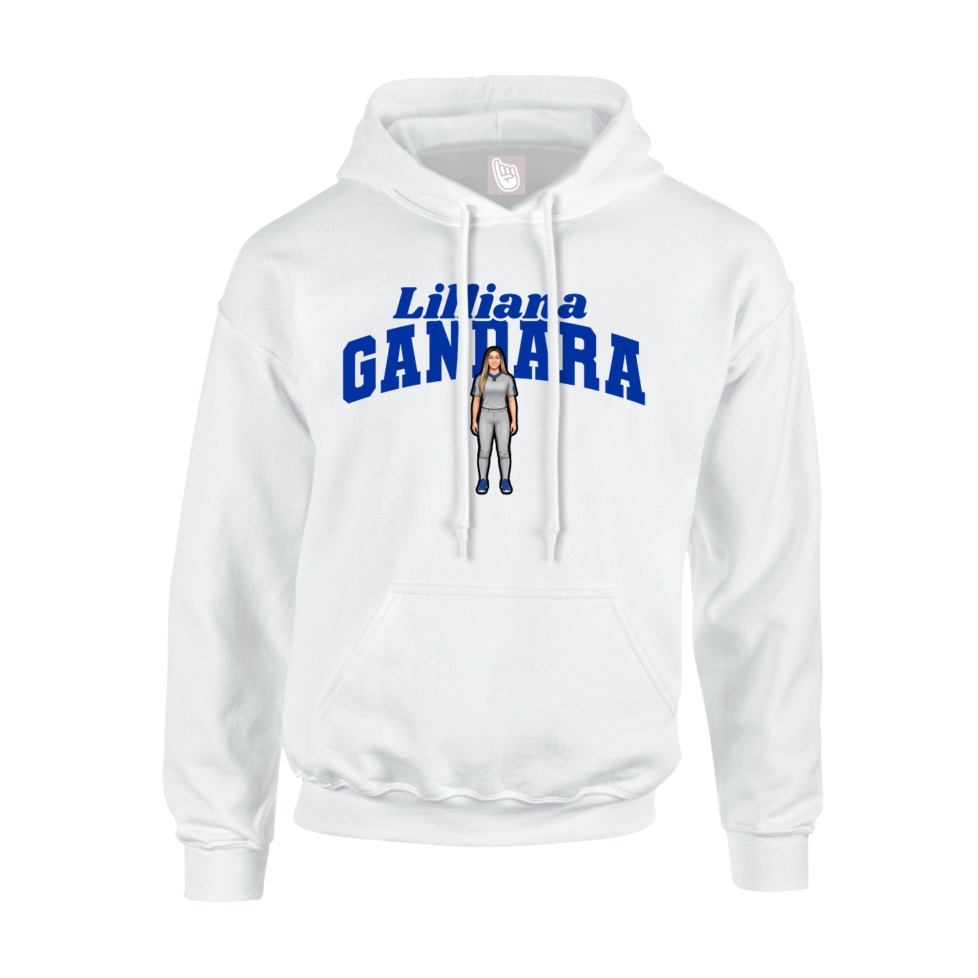 Youth Hoodie — Signature Arch in White