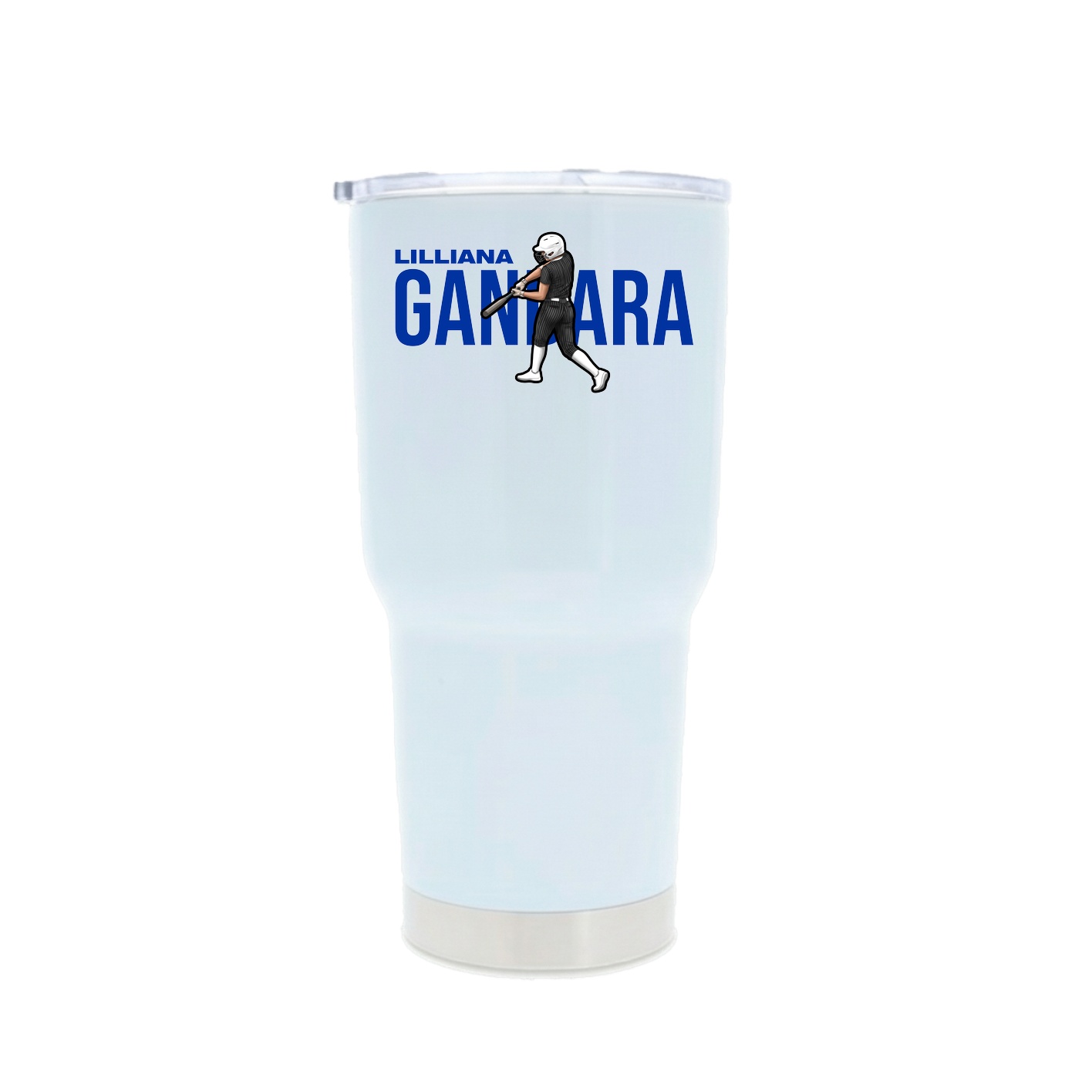 30oz Stainless Steel Tumbler — Player Name in White