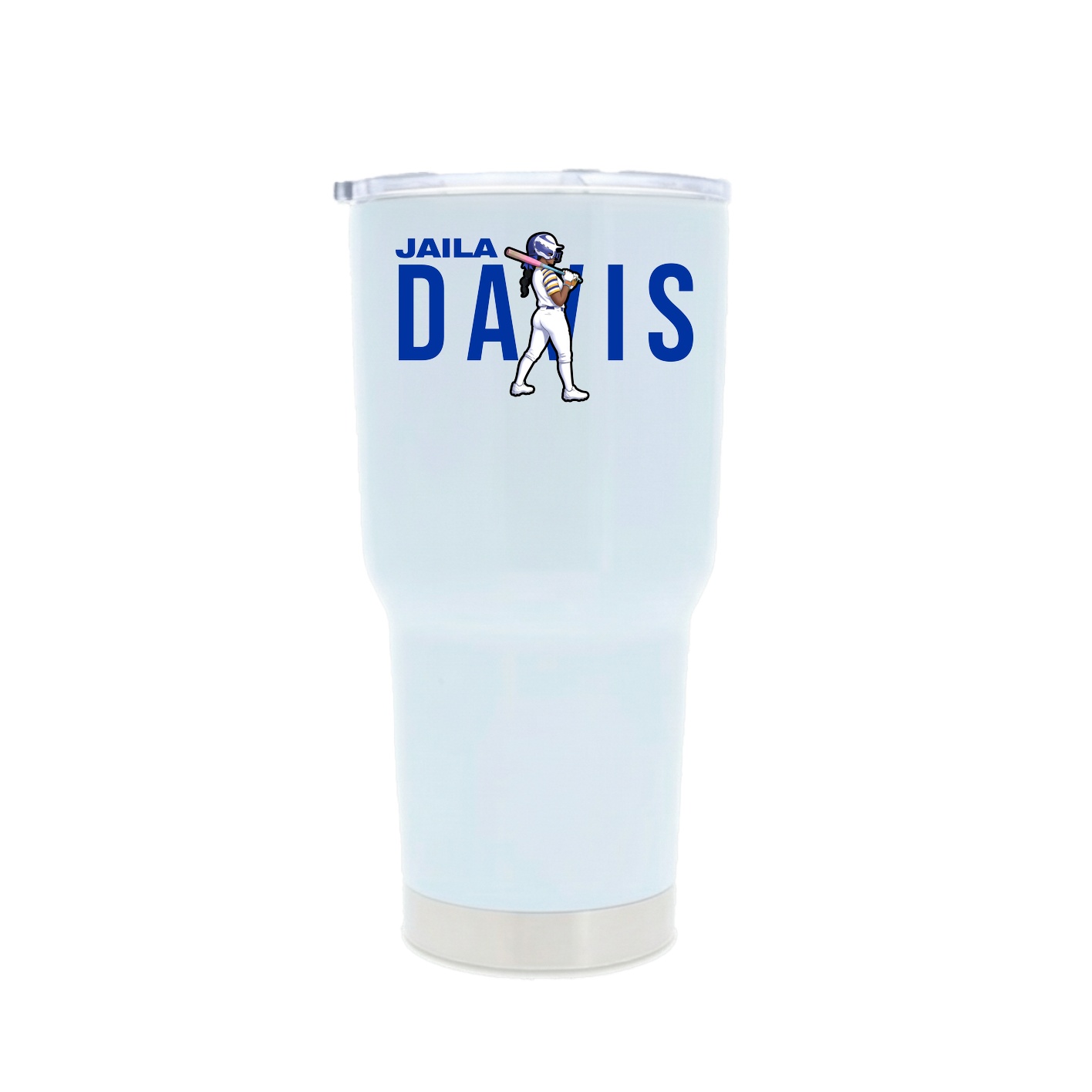30oz Stainless Steel Tumbler — Player Name in White