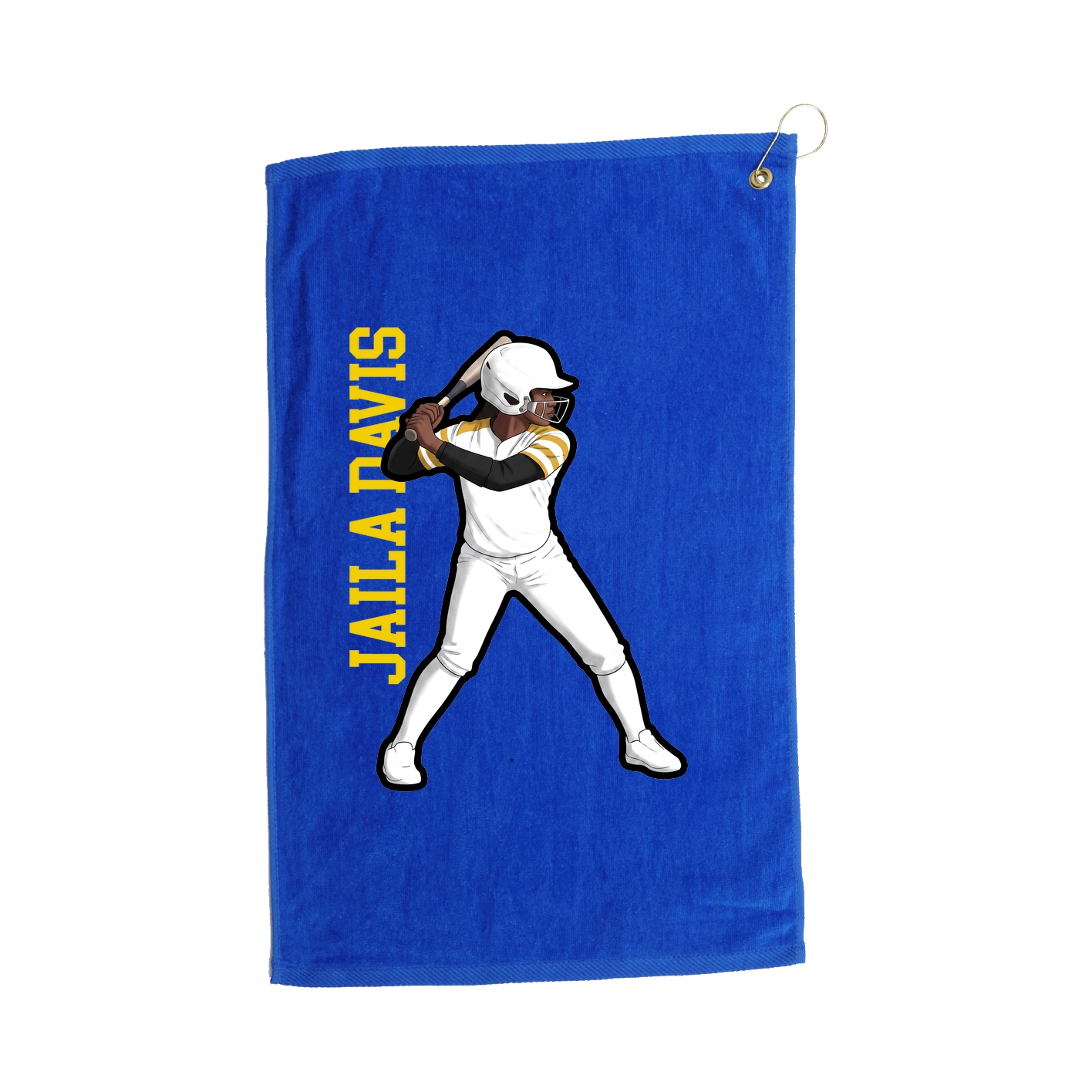 Golf Towel — Name Vertical in Royal