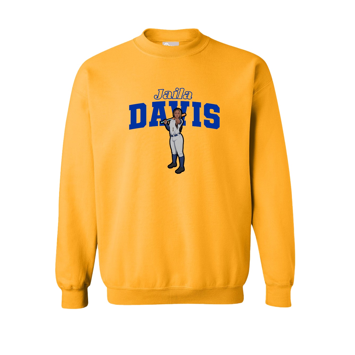 Fleece Crew — Name Arch in Gold