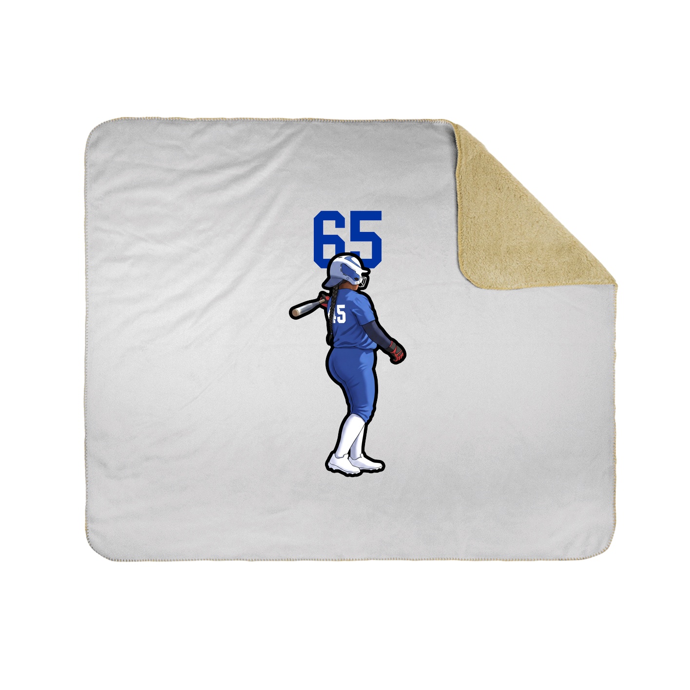 Throw Blanket — Number Top in White
