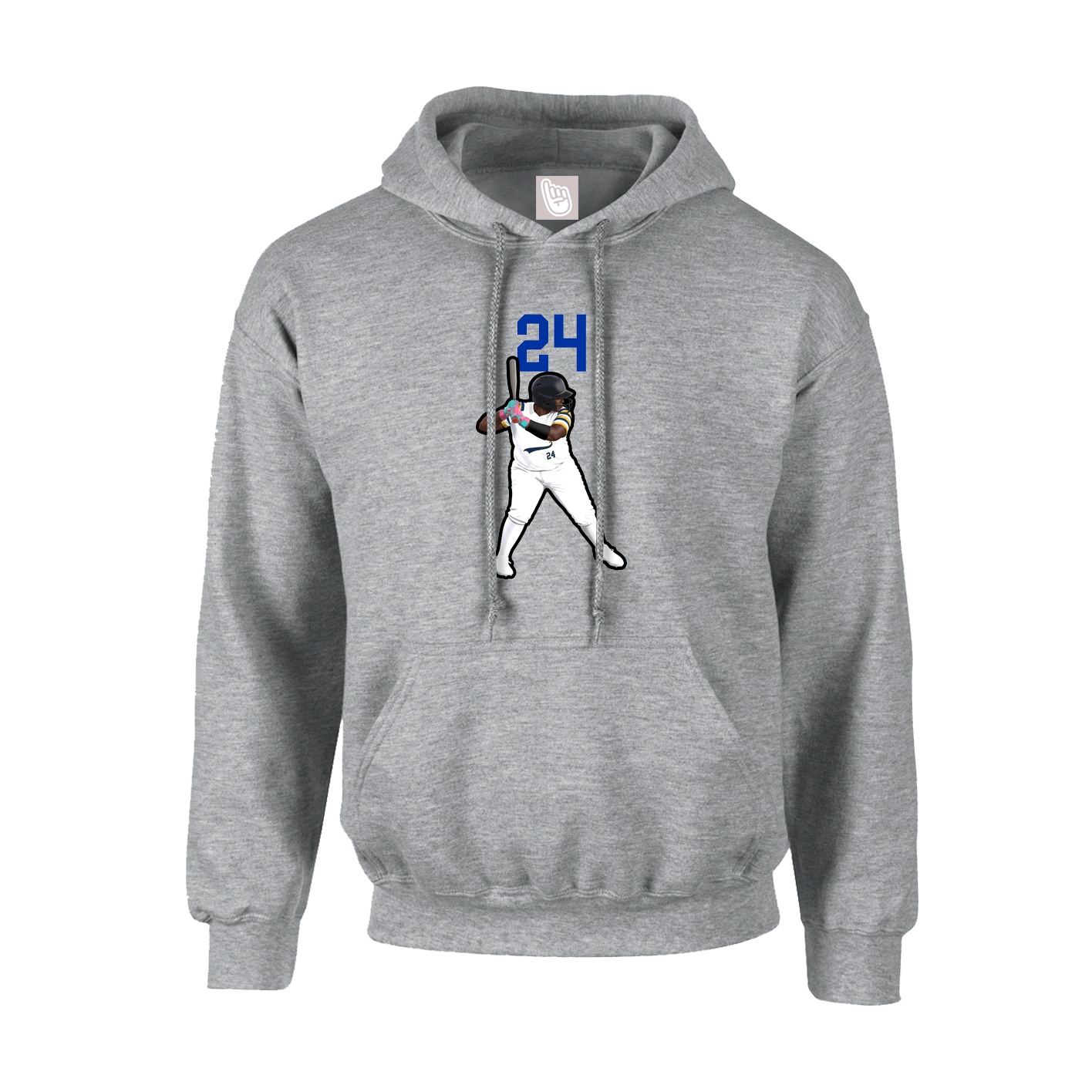 Hoodie — Number Top in Grey