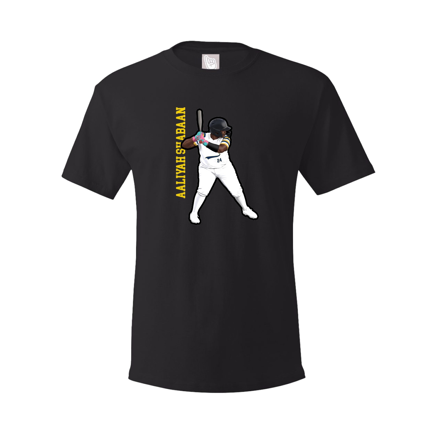 Youth Tee — Name Vertical in Black