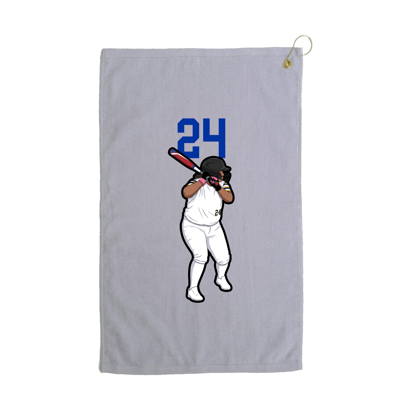 Golf Towel — Number Top in Grey