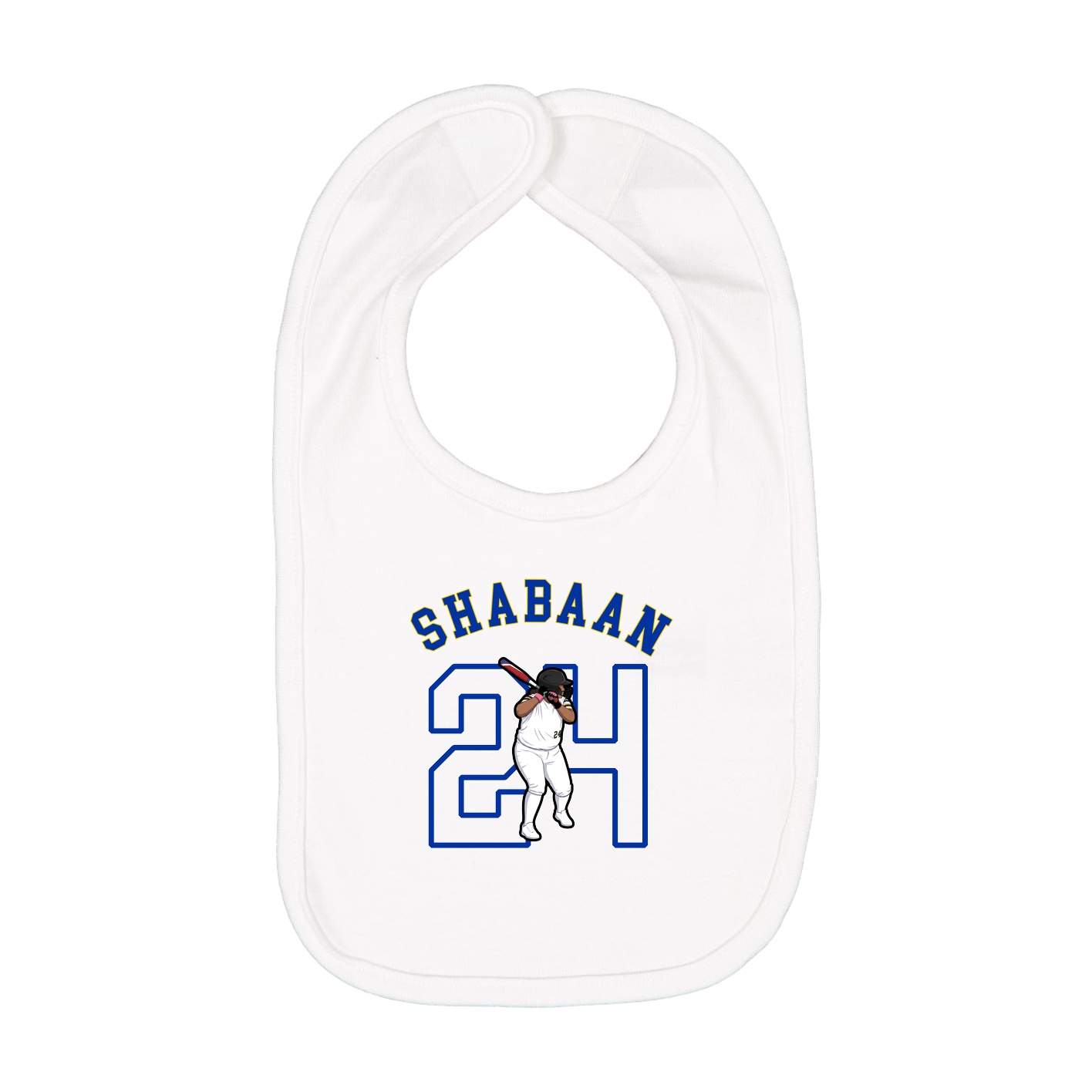 Infant Bib — Shirsey Arch in White