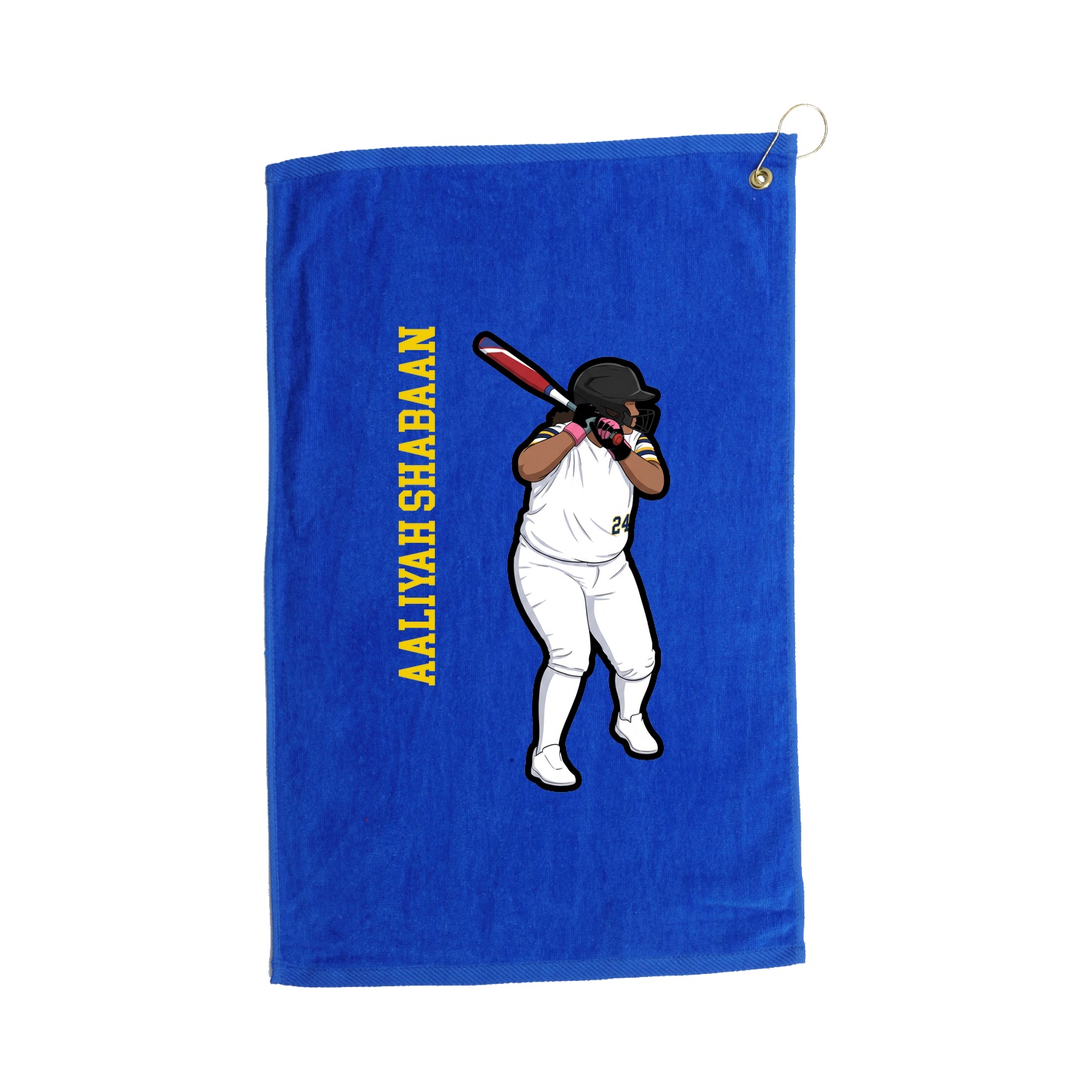 Golf Towel — Name Vertical in Royal