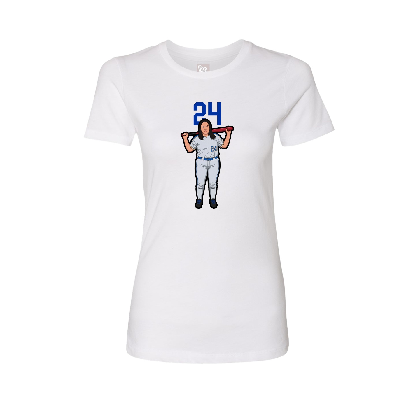 Womens Tee — Number Top in White