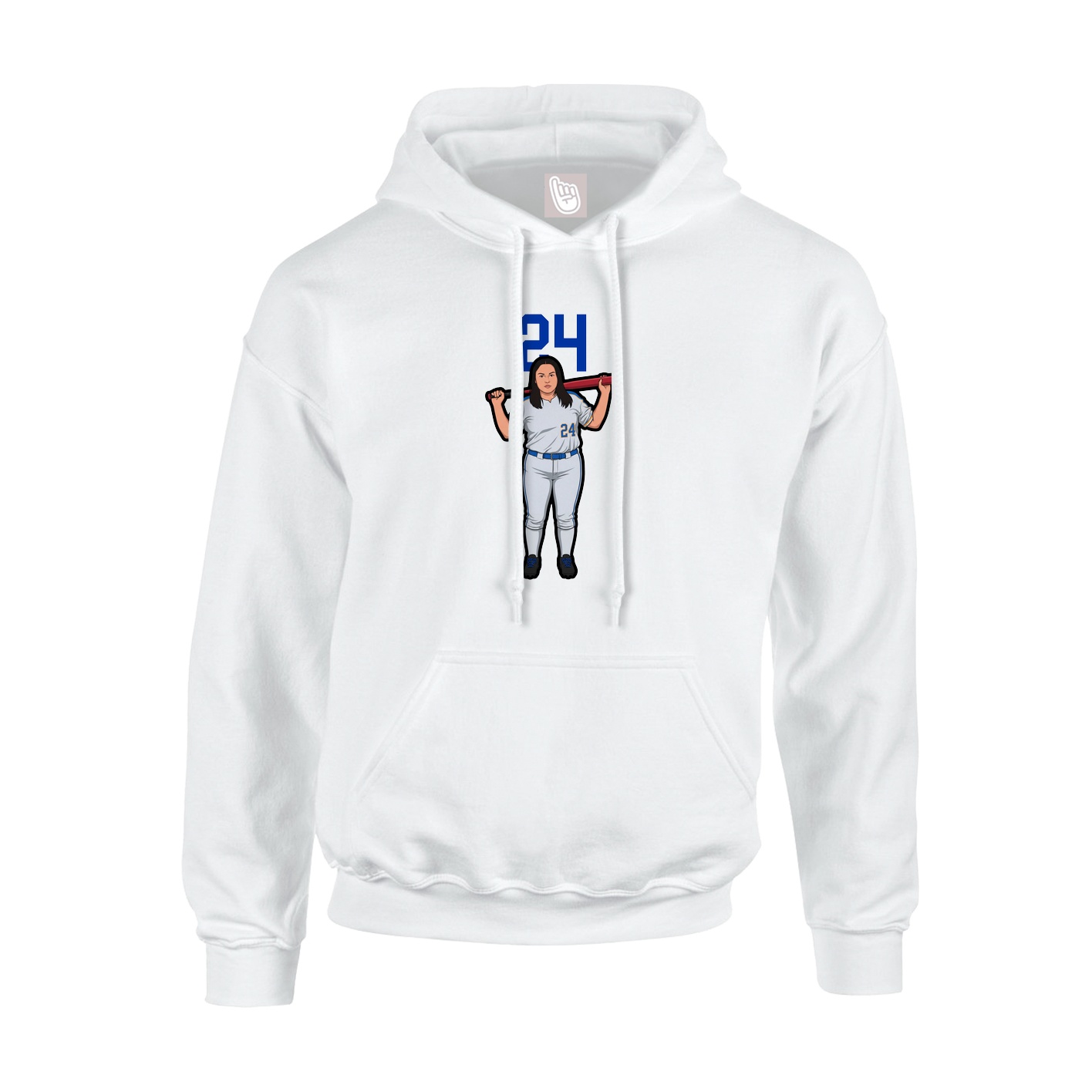 Hoodie — Number Top in White