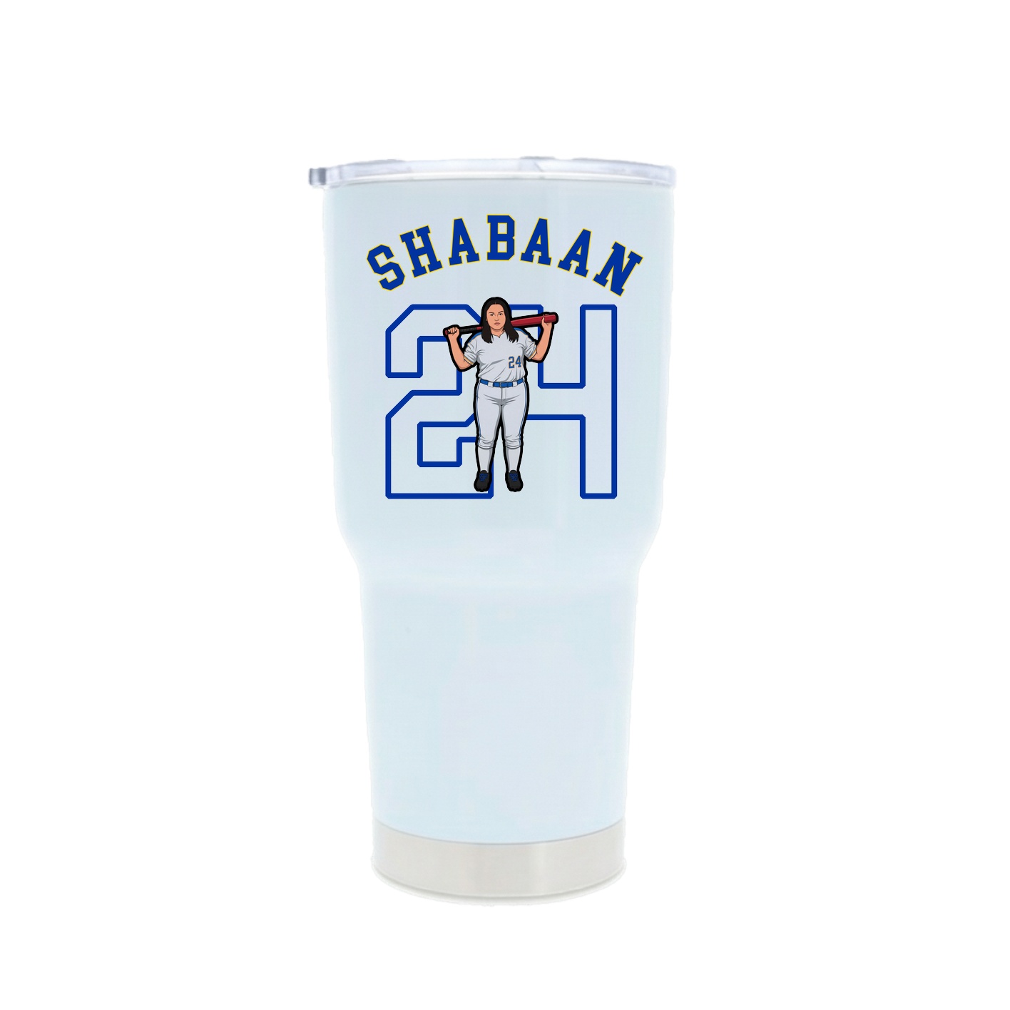 30oz Stainless Steel Tumbler — Shirsey Arch in White
