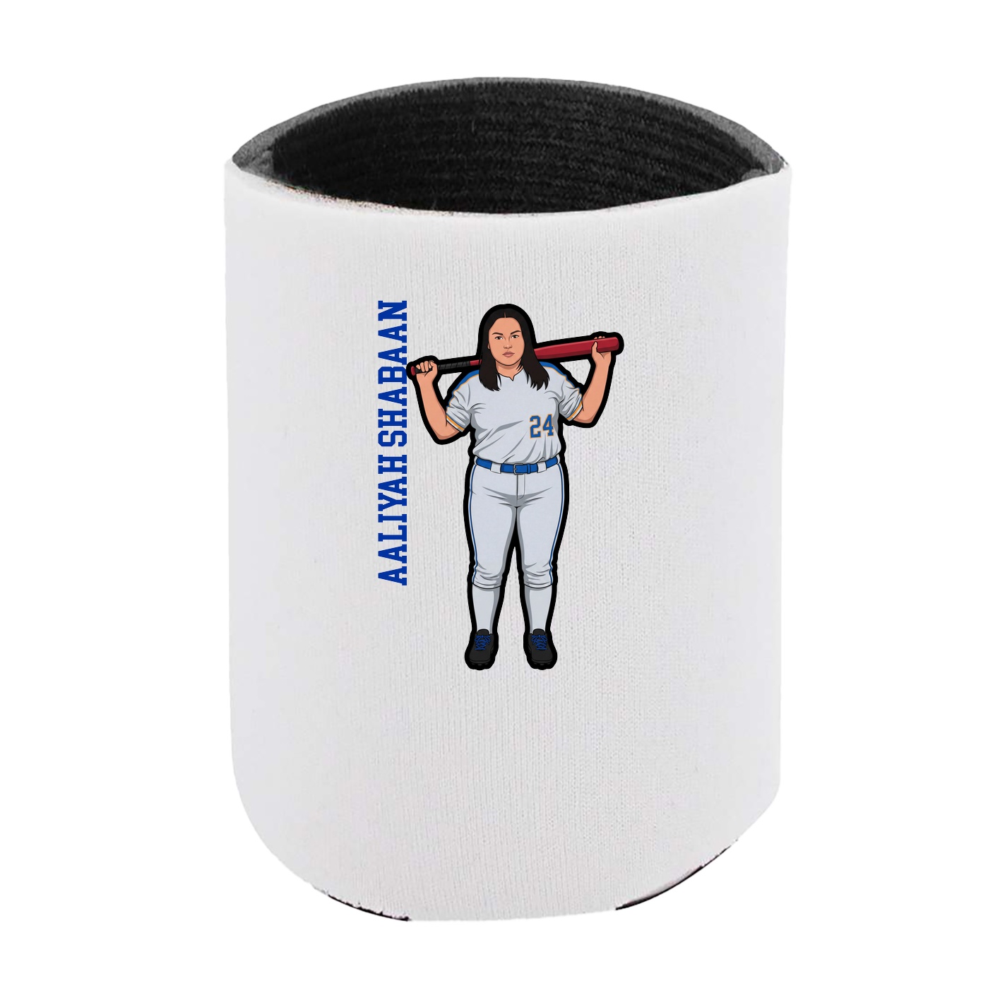 Can Holder — Name Vertical in White
