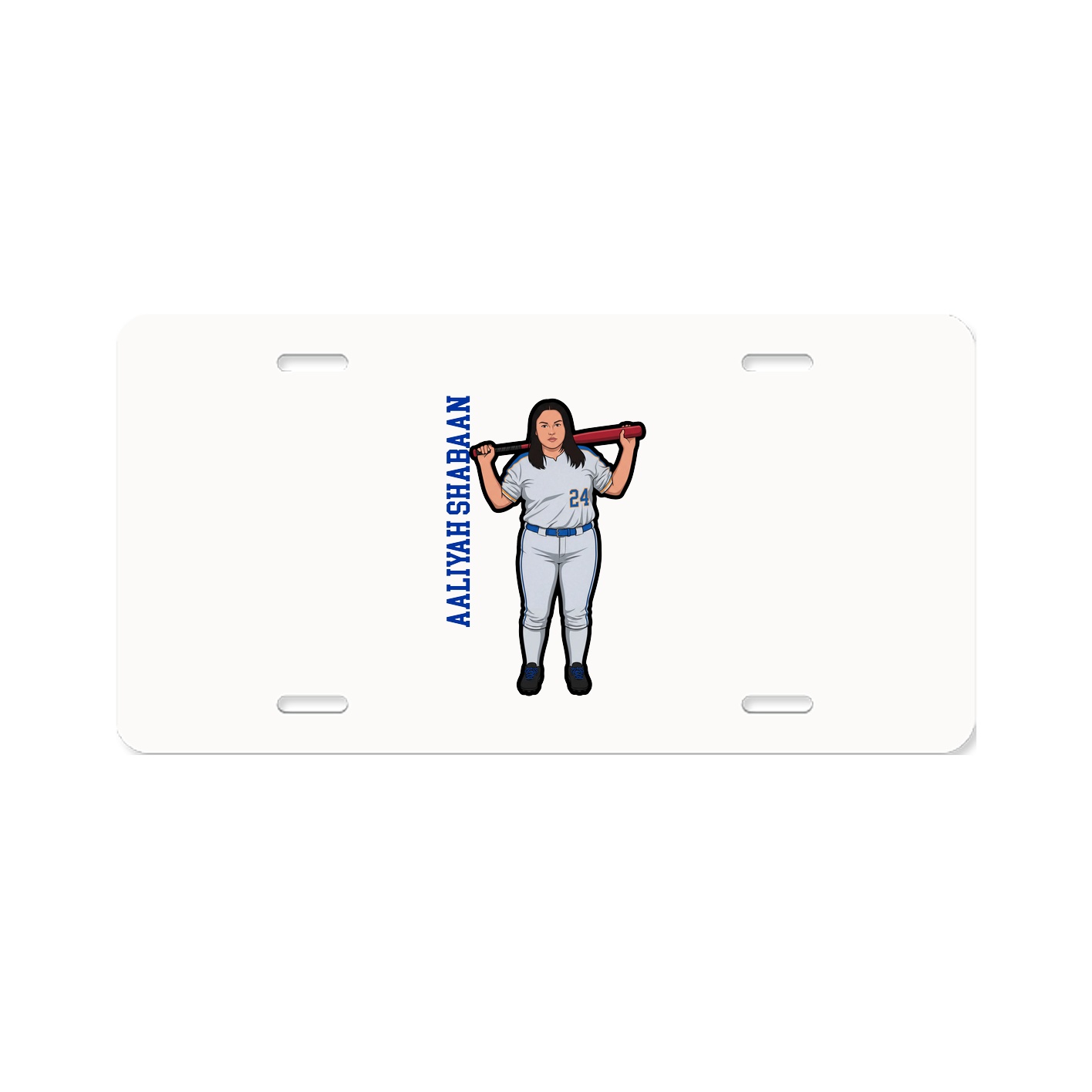 License Plate — Name Vertical in Classic