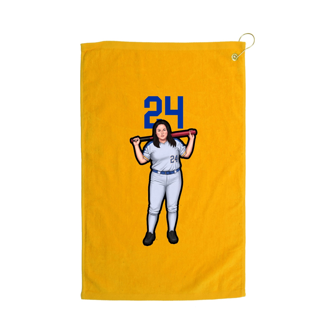 Golf Towel — Number Top in Gold