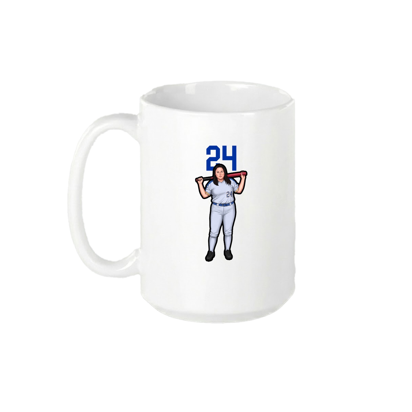 15oz Coffee Mug — Number Top in White
