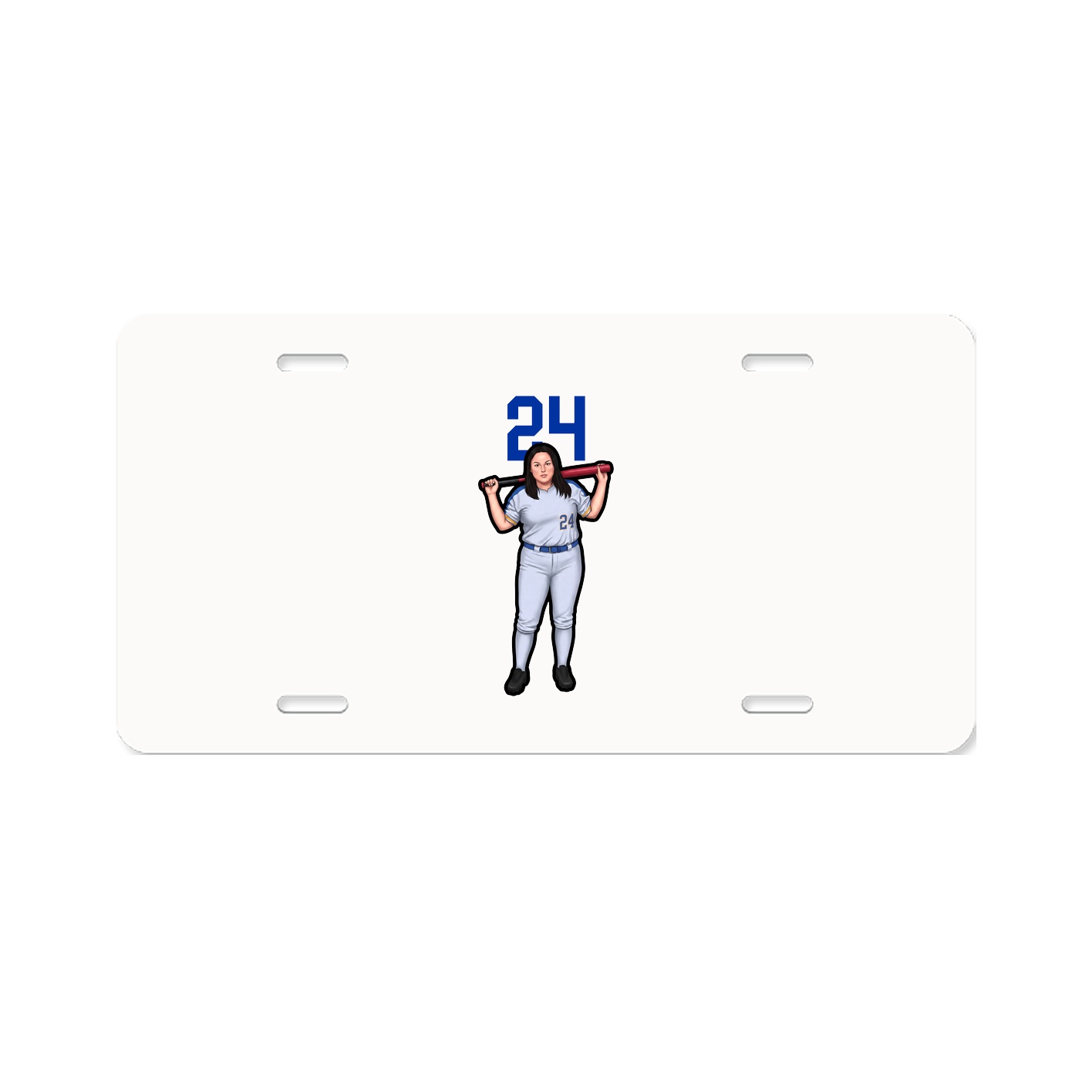 License Plate — Number Top in Classic