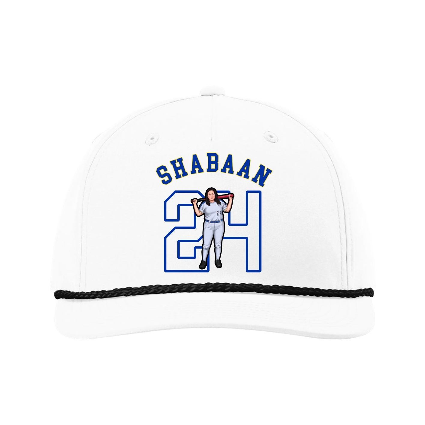 Five-Panel Classic Rope Cap — Shirsey Arch in White