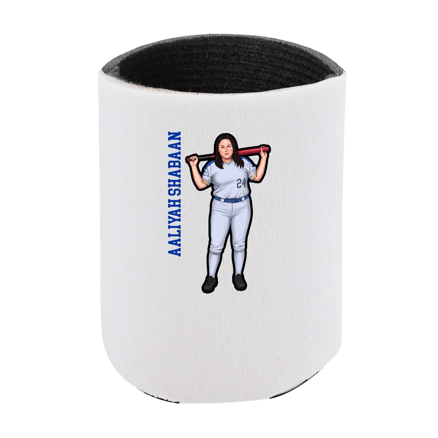 Can Holder — Name Vertical in White