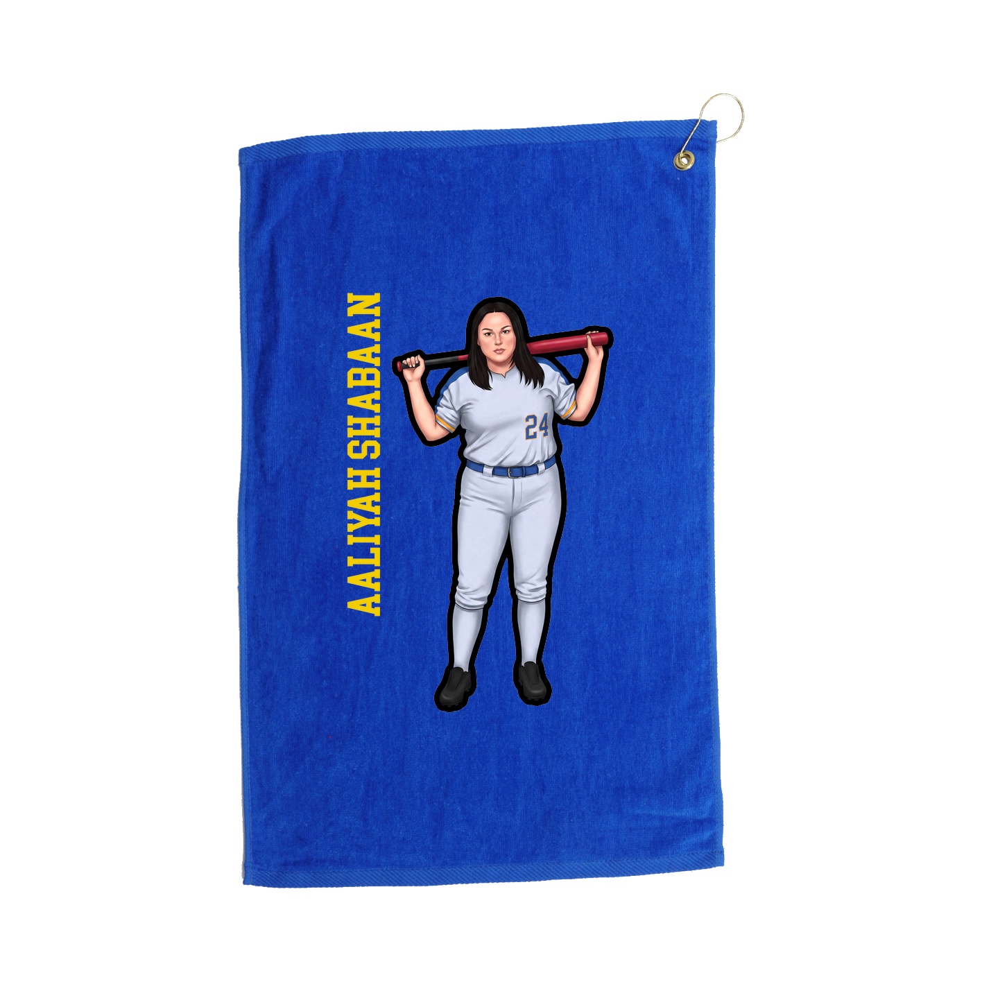 Golf Towel — Name Vertical in Royal