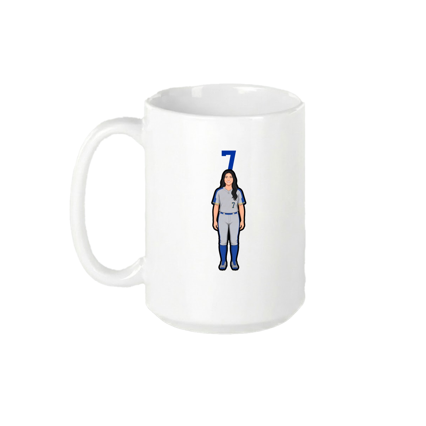 15oz Coffee Mug — Number Top in White