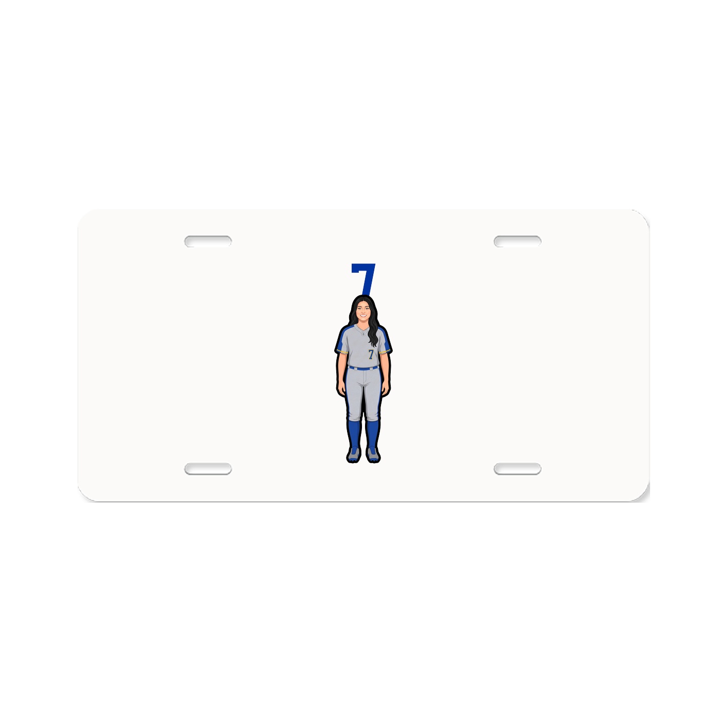 License Plate — Number Top in Classic