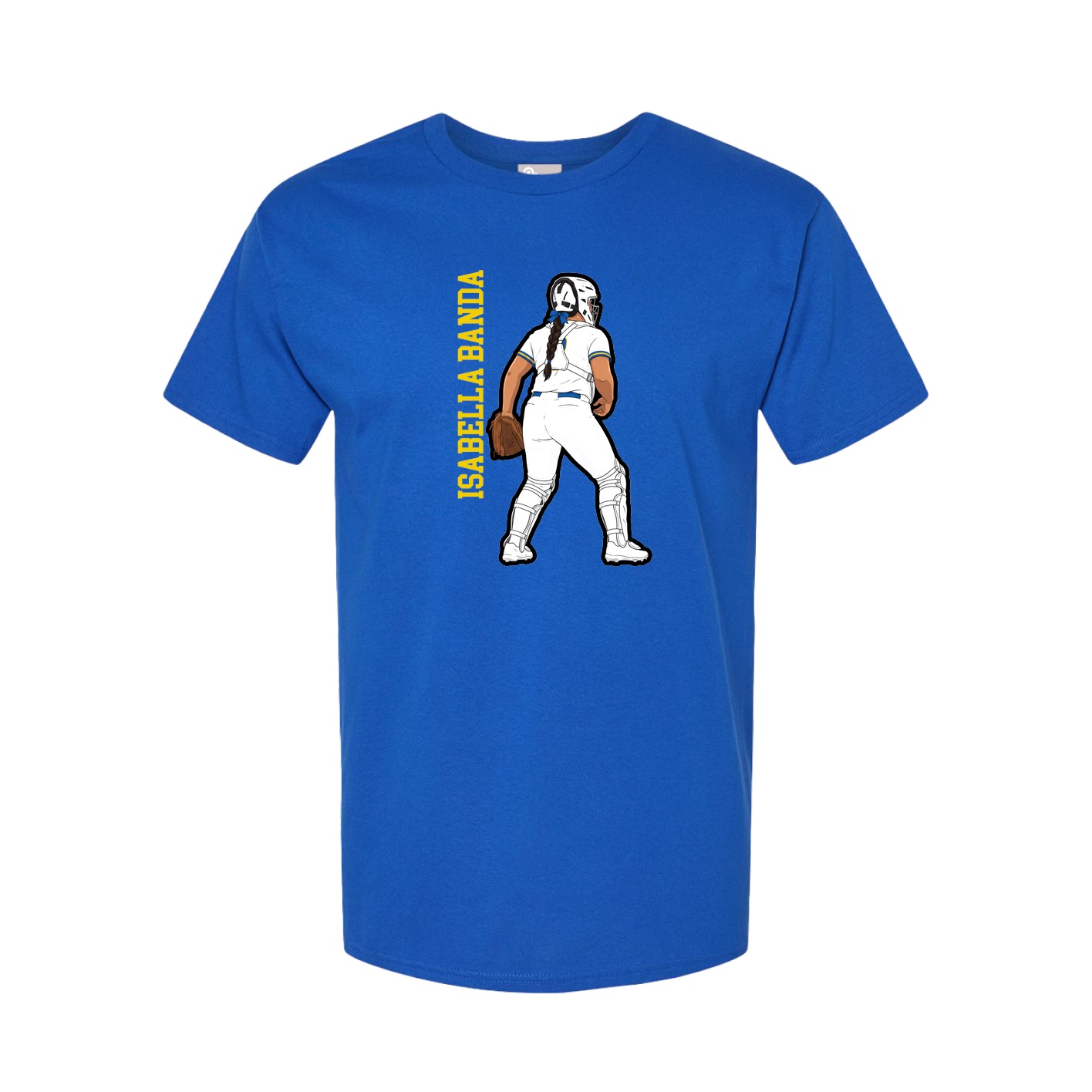 Youth Tee — Name Vertical in Royal